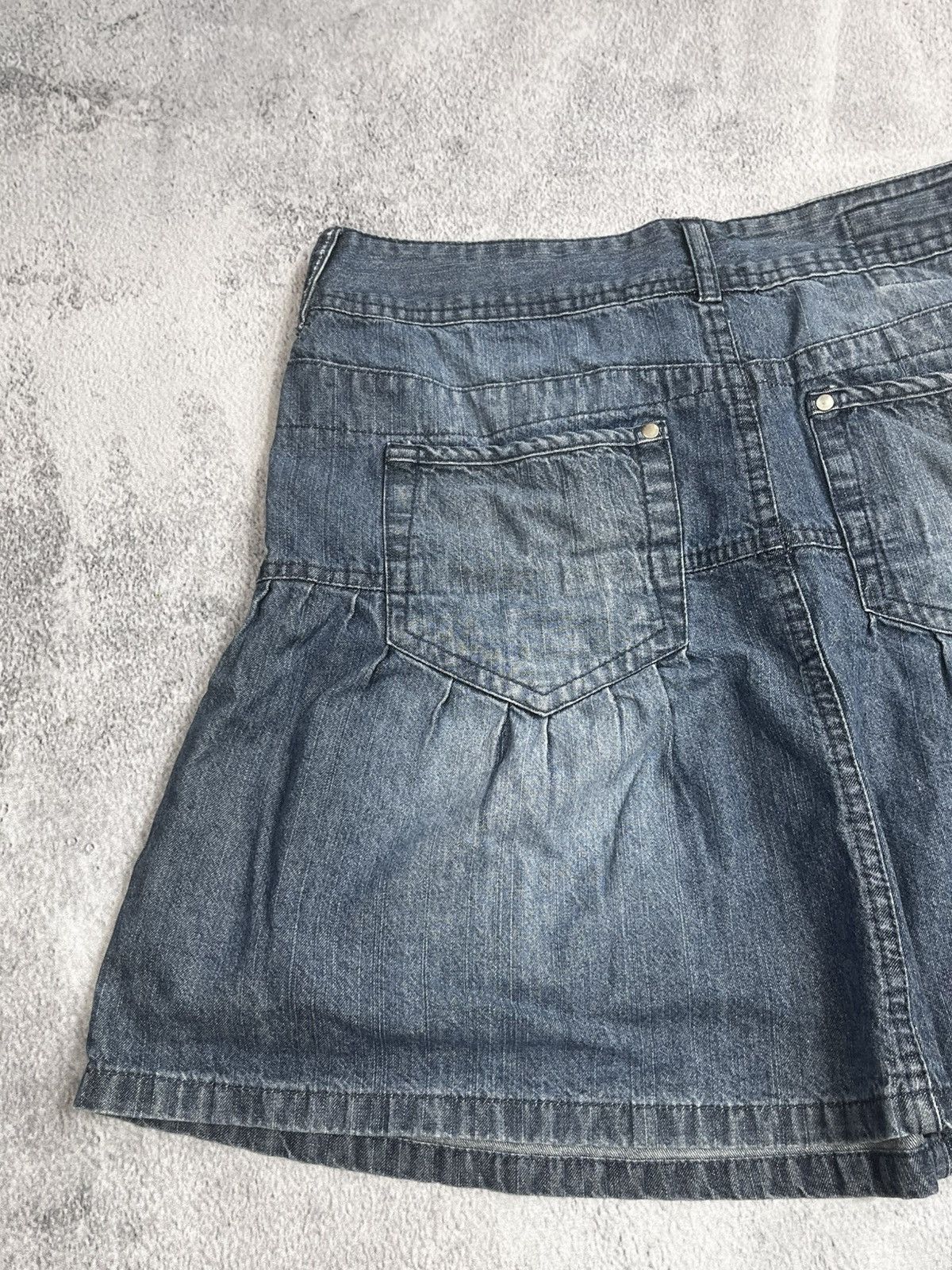 Japanese Brand × Vintage Vintage Y2K flared faded mini skirt Japanese 00s style Size 30" / US 8 / IT 44 - 5 Thumbnail