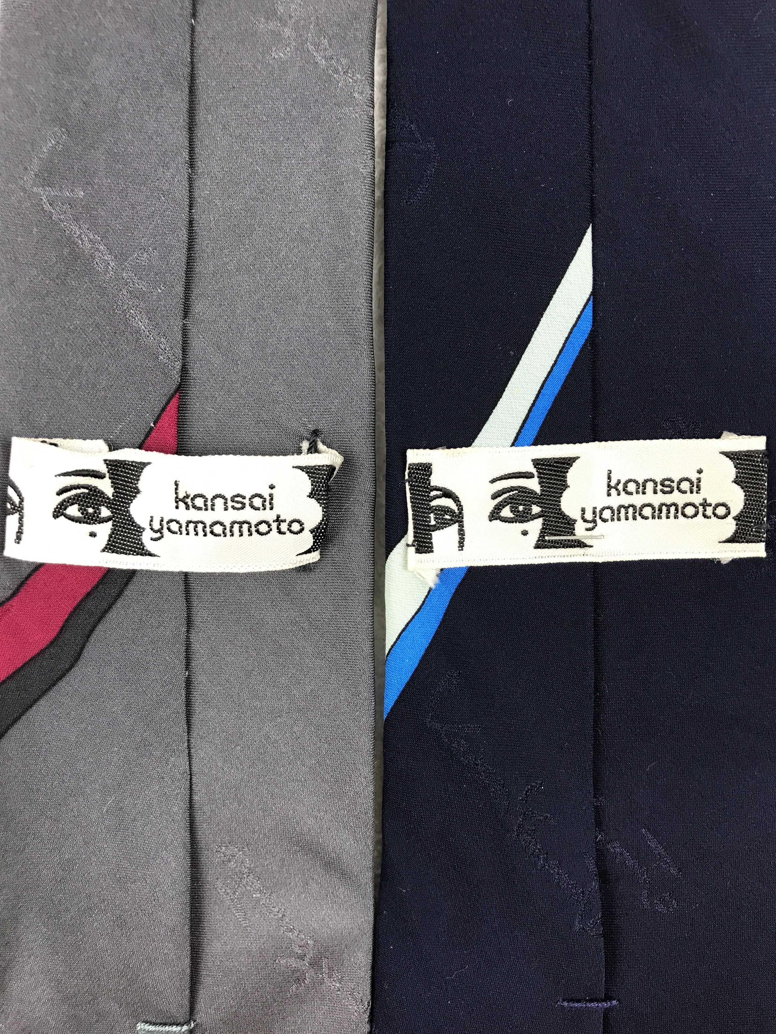 Vintage 2pcs combo Kansai Yamamoto Silk Necktie Necktie