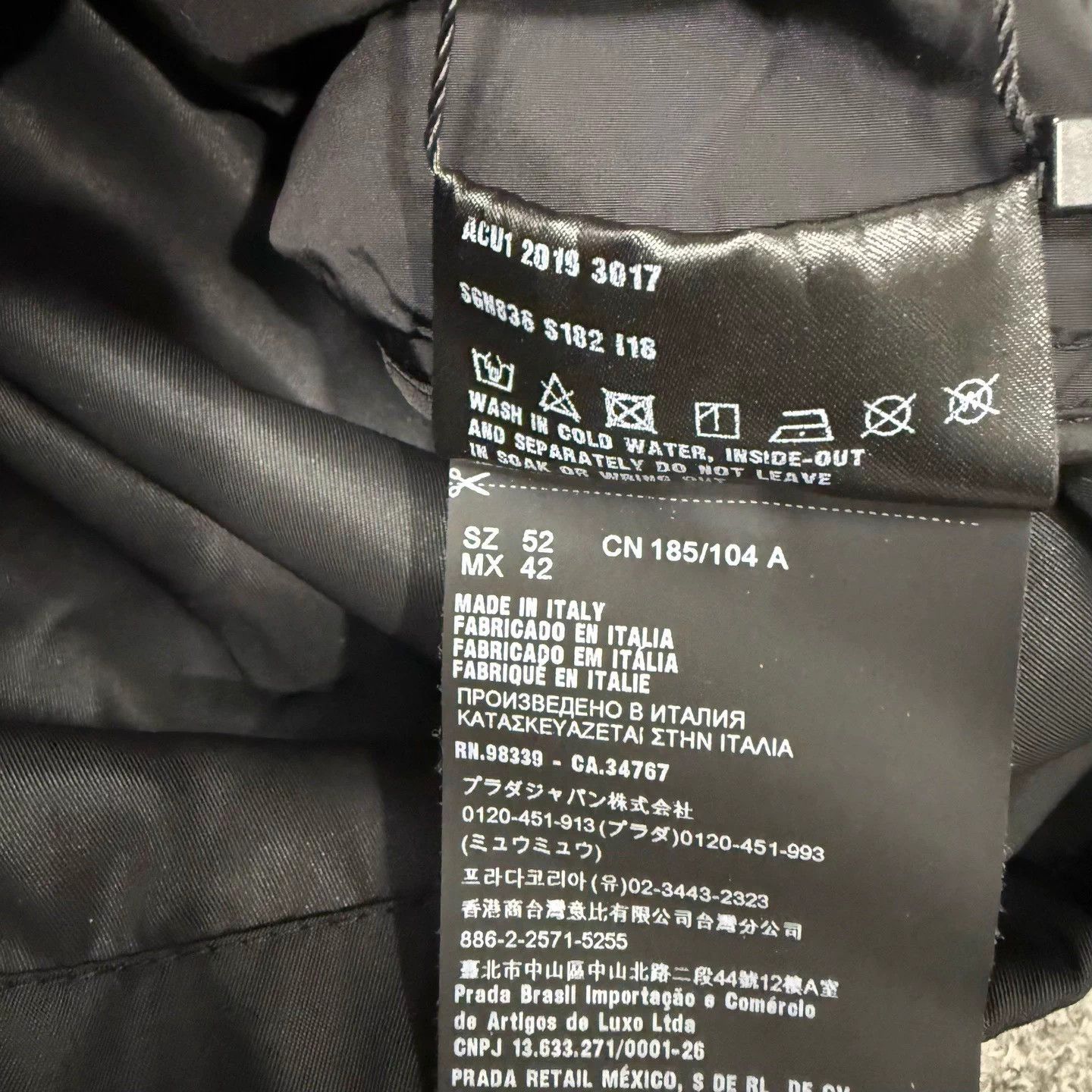Prada Prada black triangle logo jacket 52 95 new Size US L / EU 52-54 / 3 - 5 Thumbnail