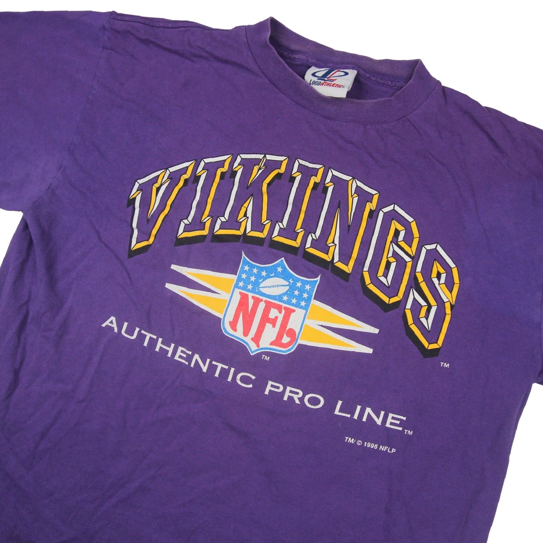 Logo Athletic VINTAGE 1996 Logo Athletics Minnesota Vikings Mens T-Shirt Purple Large graphic Shirt Size US L / EU 52-54 / 3 - 2 Thumbnail