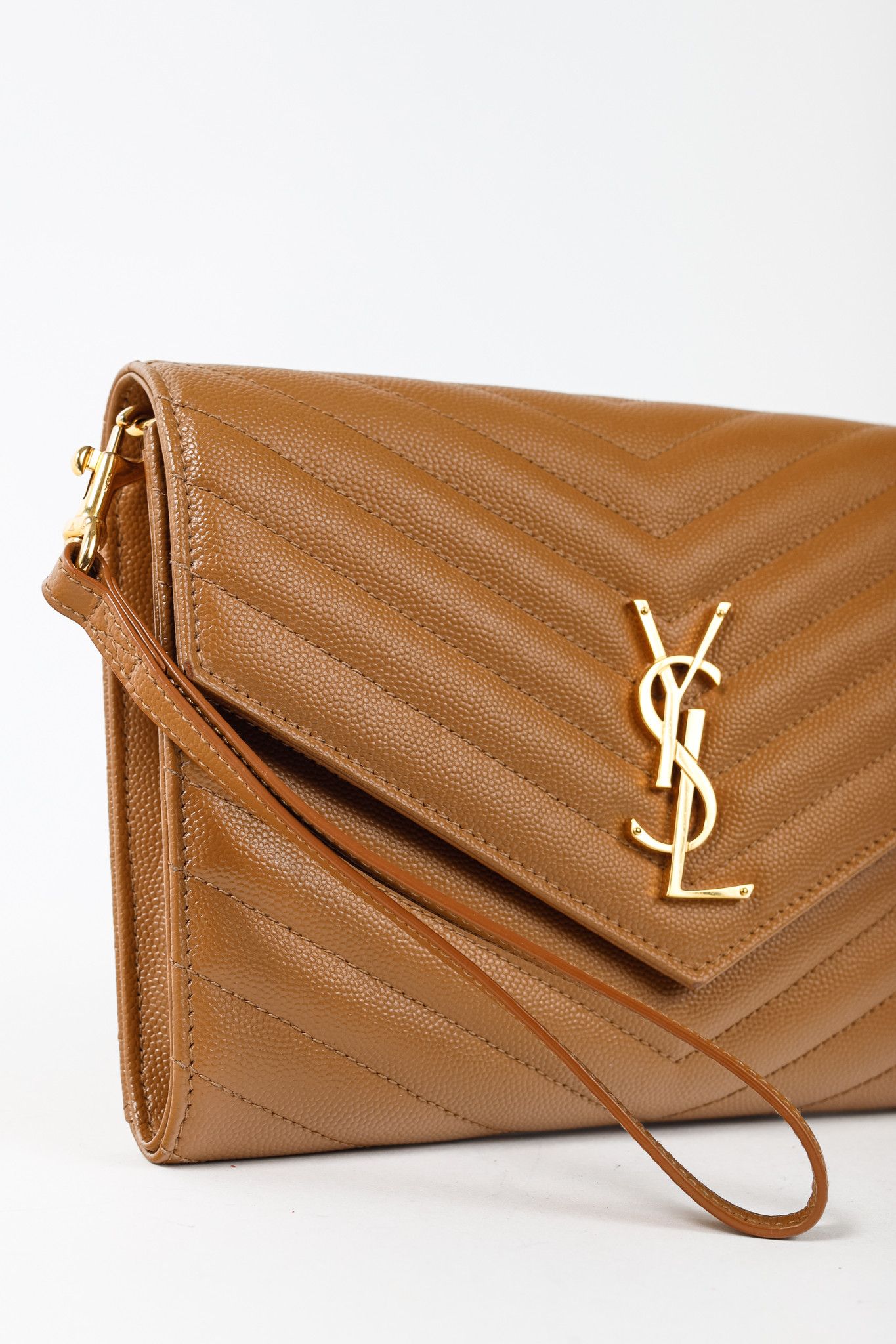 Saint Laurent Paris Saint Laurent Chevron Matelasse YSL Cassandre Flap Pouch Size ONE SIZE - 6 Thumbnail