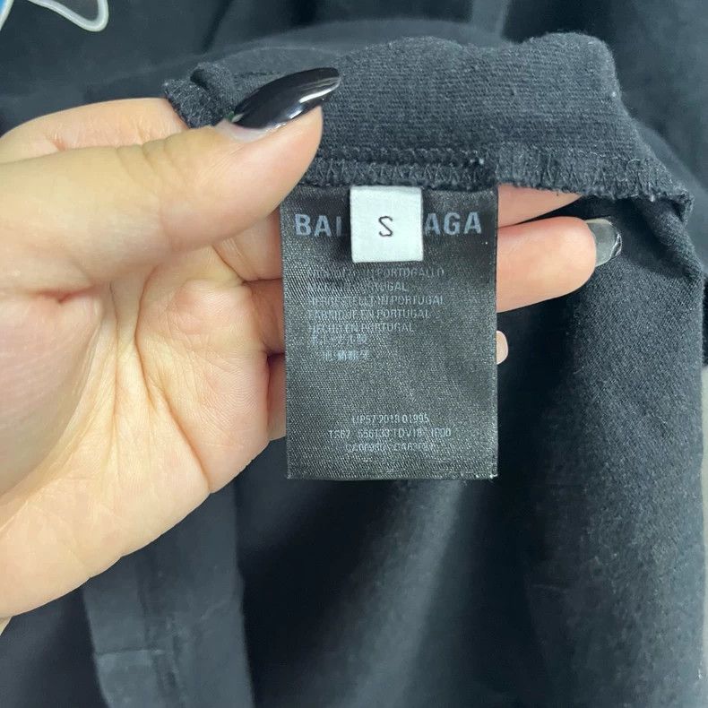 Balenciaga Balenciaga Black cartoon print loose round neck short sleev Size US S / EU 44-46 / 1 - 4 Thumbnail
