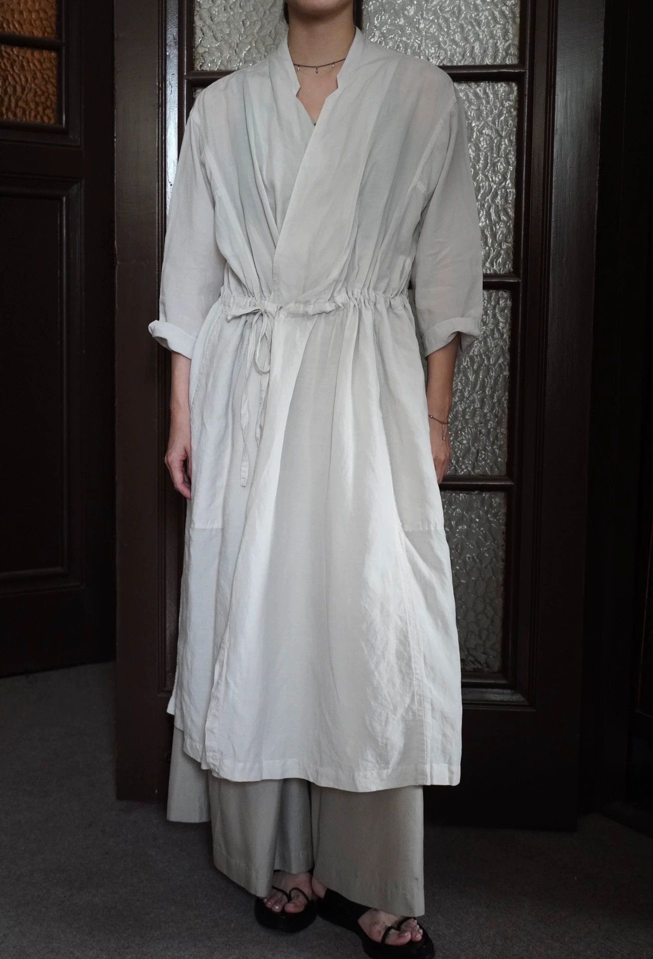 Issey Miyake Issey Miyake 2002 Belted Sheer Gray Linen Jacket Size M / US 6-8 / IT 42-44 - 2 Thumbnail