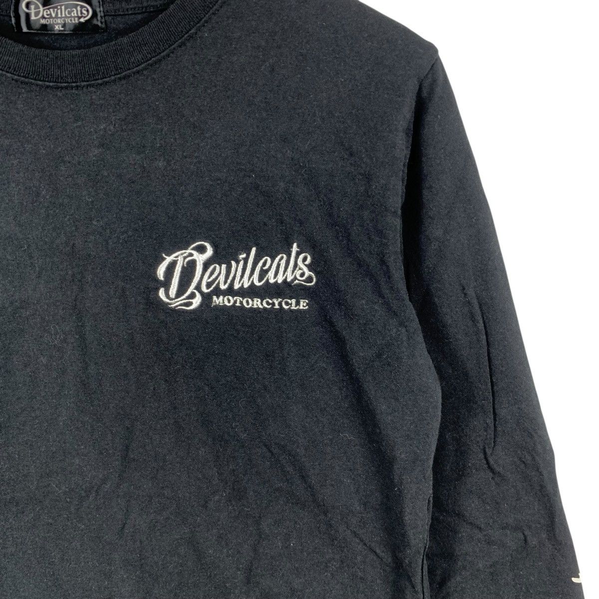 Other DEVILCATS MOTORCYCLE BOSTON Sun Faded Embroidered Sweatshirt Size US XL / EU 56 / 4 - 7 Thumbnail