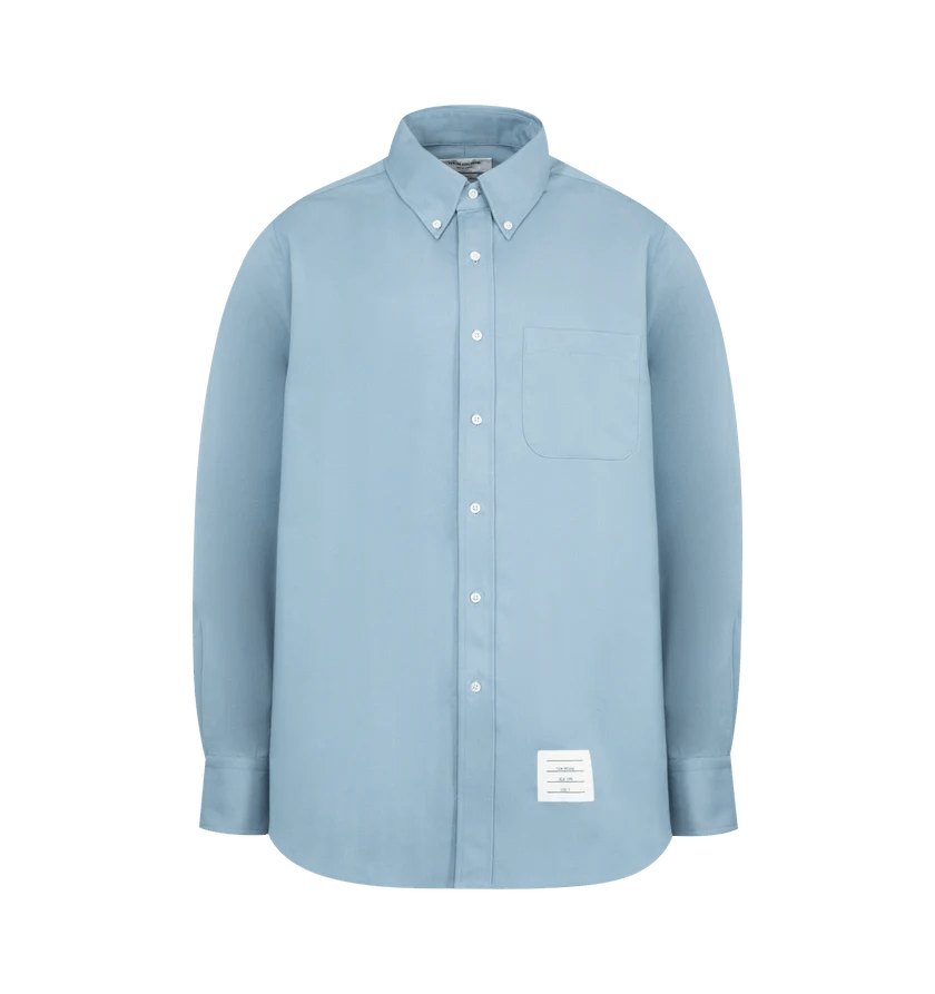 Thom Browne o1h1sh11225 Denim Straight Fit Shirt in Light Blue Size US XXL / EU 58 / 5 - 1 Thumbnail