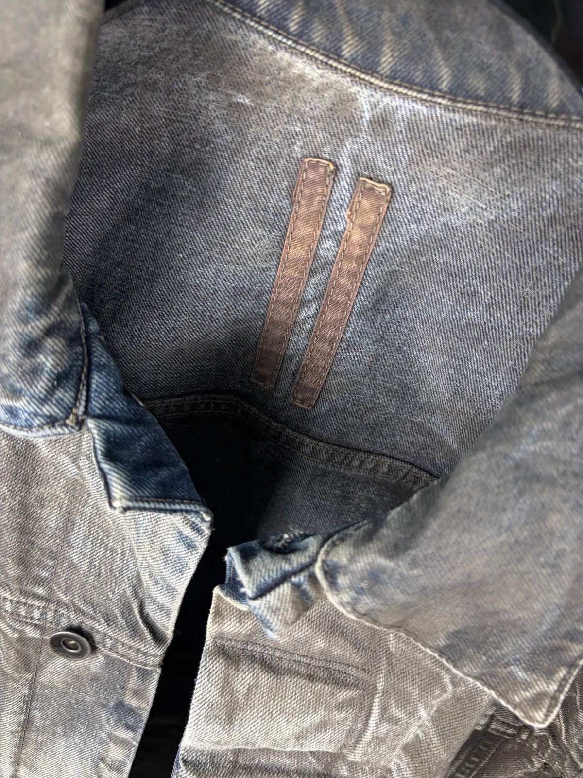 Rick Owens Rick Owens Olmar&Mirta Waxed Distressed Denim Jacket Size US M / EU 48-50 / 2 - 4 Thumbnail