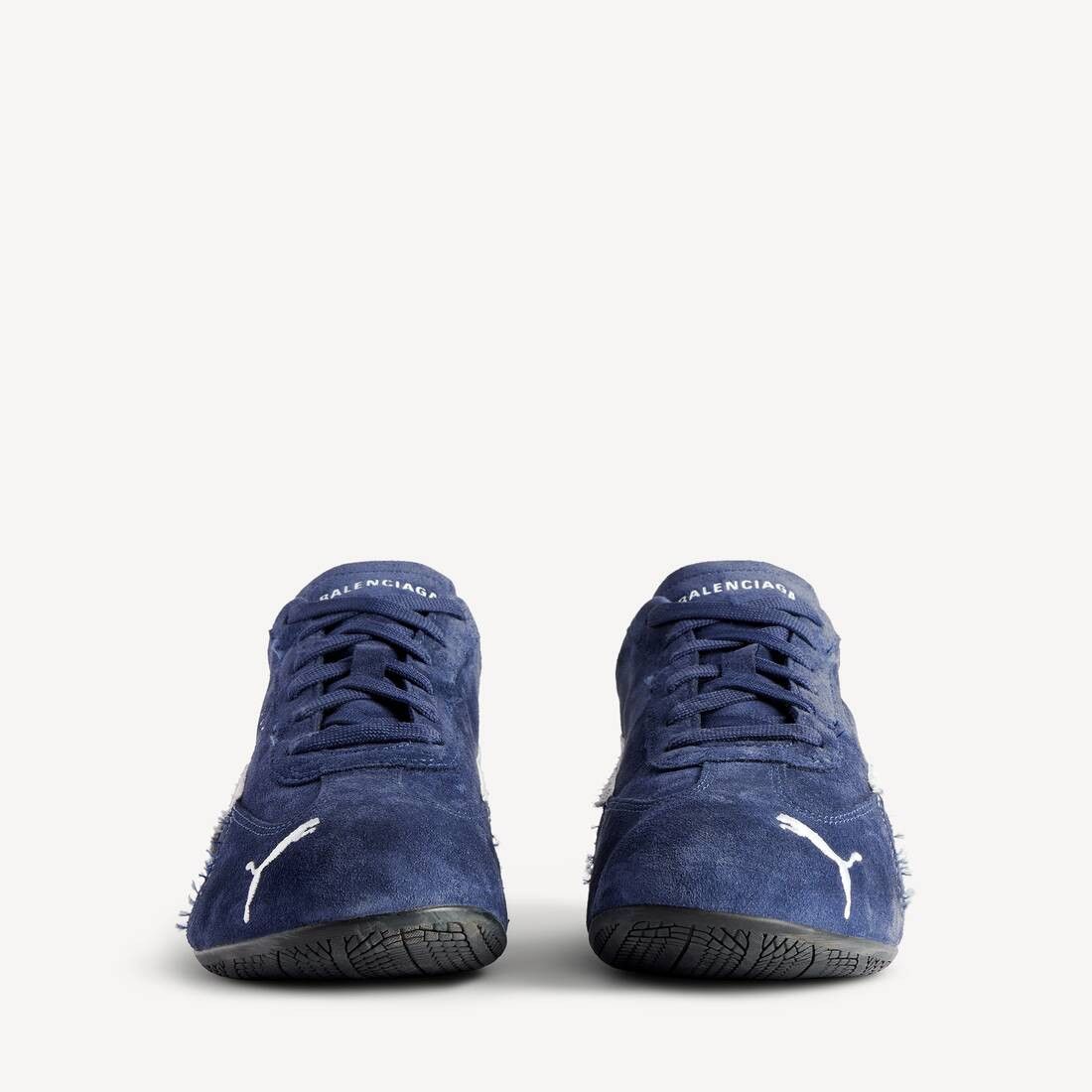 Balenciaga × Puma o1w1db10326 Speedcat Suede Sneakers in Navy/White Size US 11 / EU 44 - 3 Thumbnail