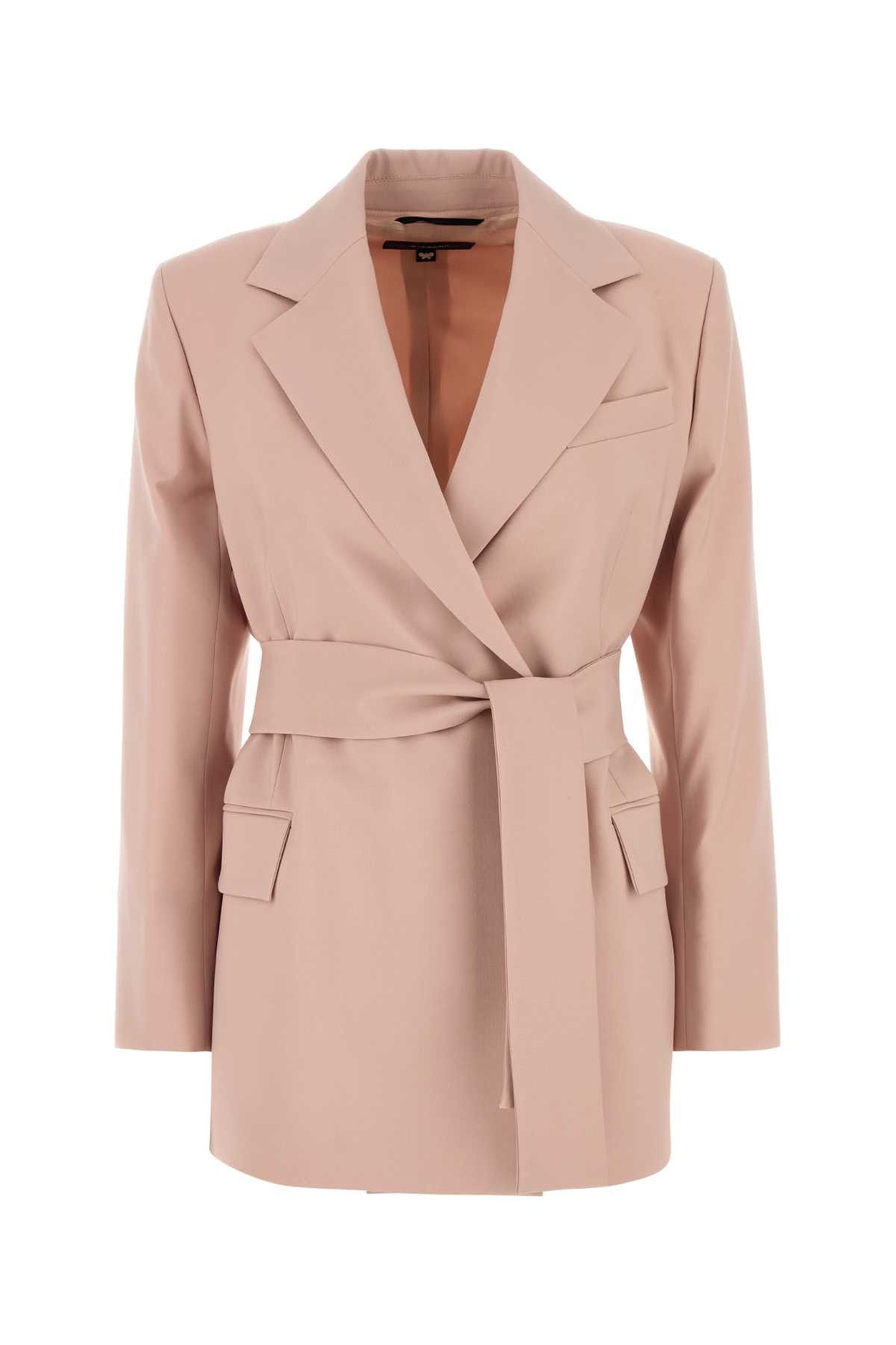 ジャケット Weekend Powder Pink Wool Teso Blazer Belted wool jacket, powder | Weekend Max Mara