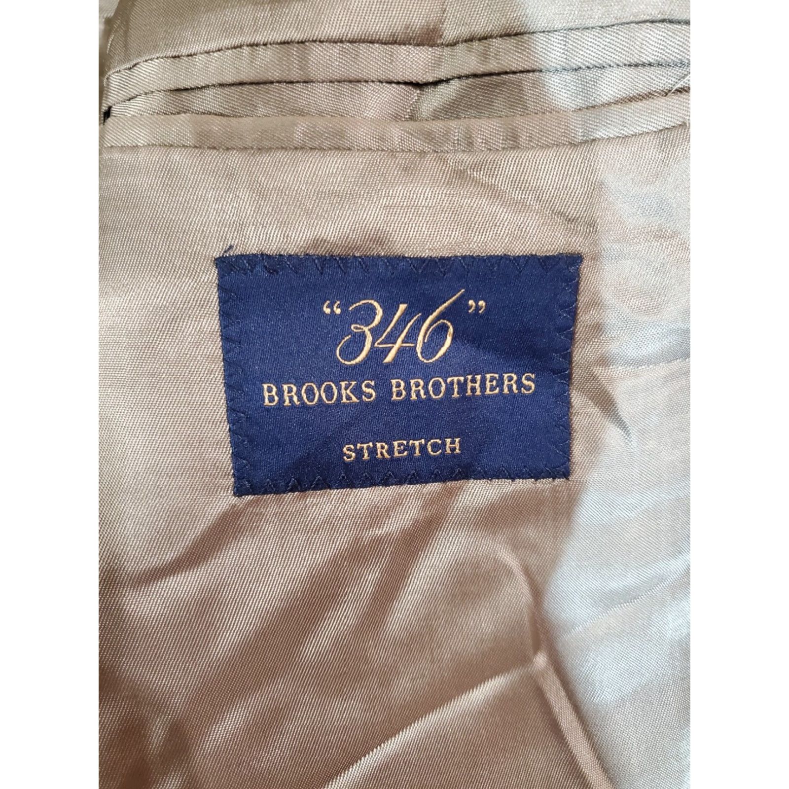 Brooks Brothers Brooks Brothers 346 Signature Beige Stretch Blazer Sport Coat Jacket Mens Sz 40R Size 40R - 4 Thumbnail