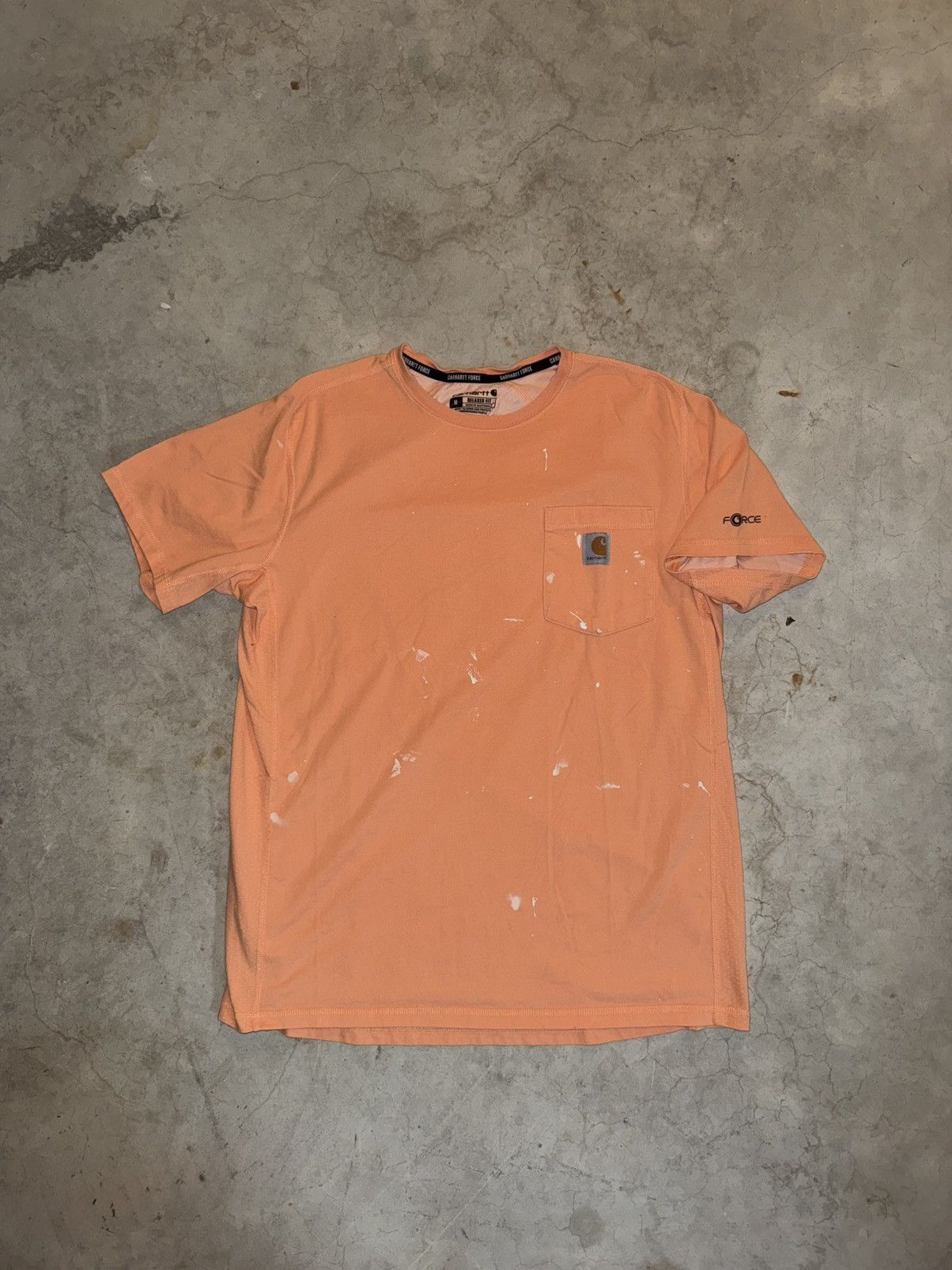 Carhartt Thrashed Paint Splatter Orange Carhartt Force T-shirt Size US M / EU 48-50 / 2 - 1 Thumbnail