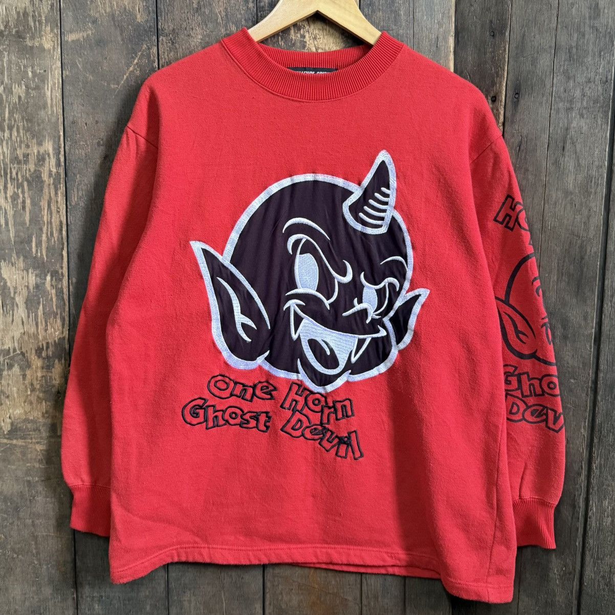 Japanese Brand One Korn Ghost Devil Crewneck Sweatshirt Size US M / EU 48-50 / 2 - 1 Thumbnail