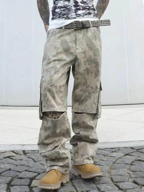 Designer × Japanese Brand × Vintage washed faded cleanfit yuppie bootcut cargo pants Size US 34 / EU 50 - 4 Thumbnail