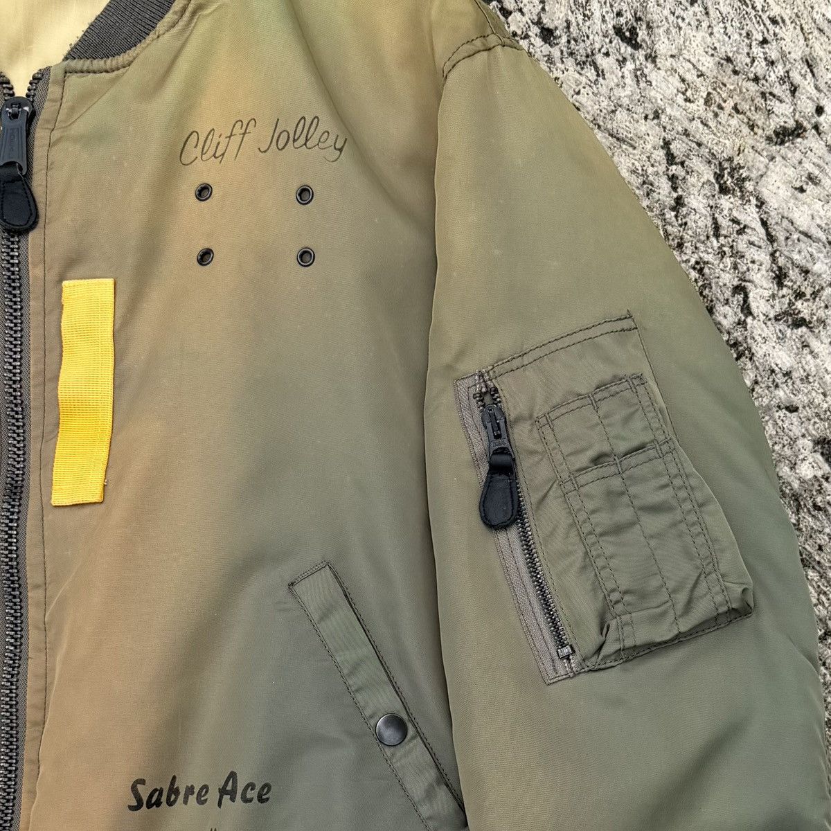 Avirex VTG MA-1 Flight Jacket Art Sabre Ace Korea Japan Bomber Size US L / EU 52-54 / 3 - 15 Thumbnail
