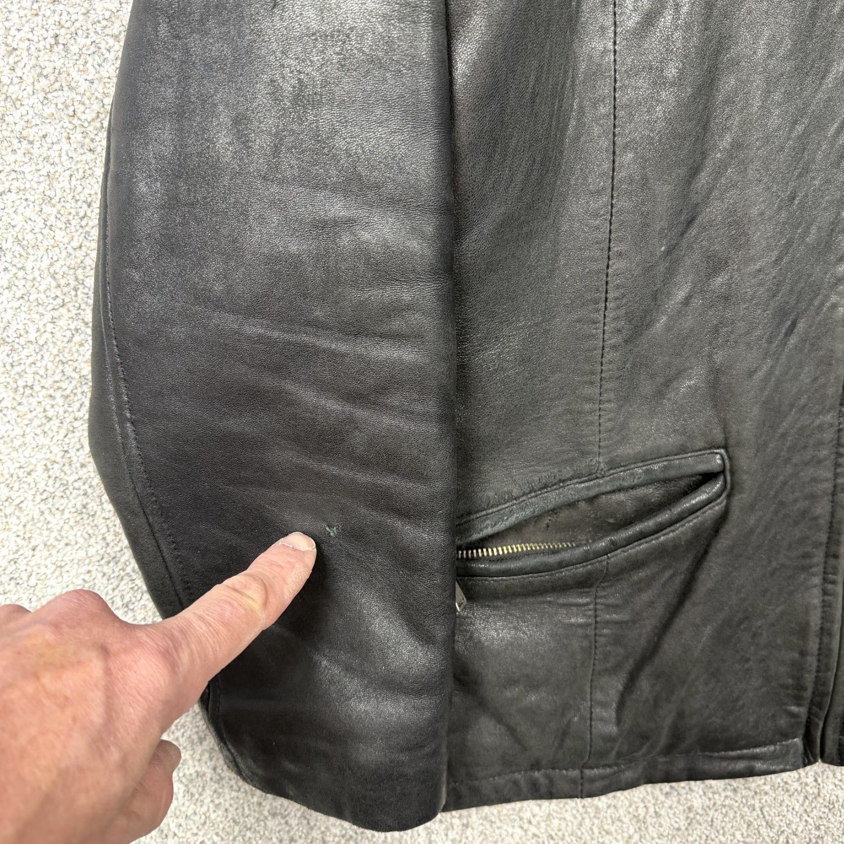 Vintage VTG 90s Preswick & Moore Leather Jacket Mens L Black Biker Streetwear Motorcycle Shirt Coat Jacket Size US L / EU 52-54 / 3 - 7 Thumbnail