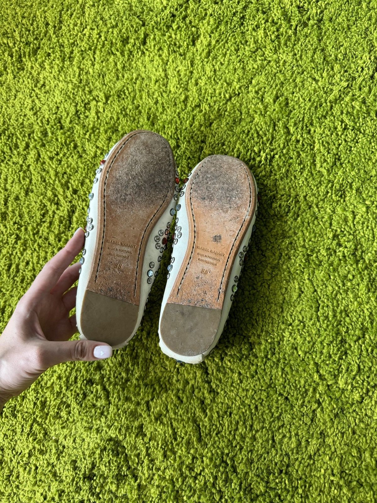 Designer × Isabel Marant × Isabel Marant Etoile Isabel Marant S/S 2013 rhinestones all around loafers shoes Size US 8 / IT 38 - 6 Thumbnail