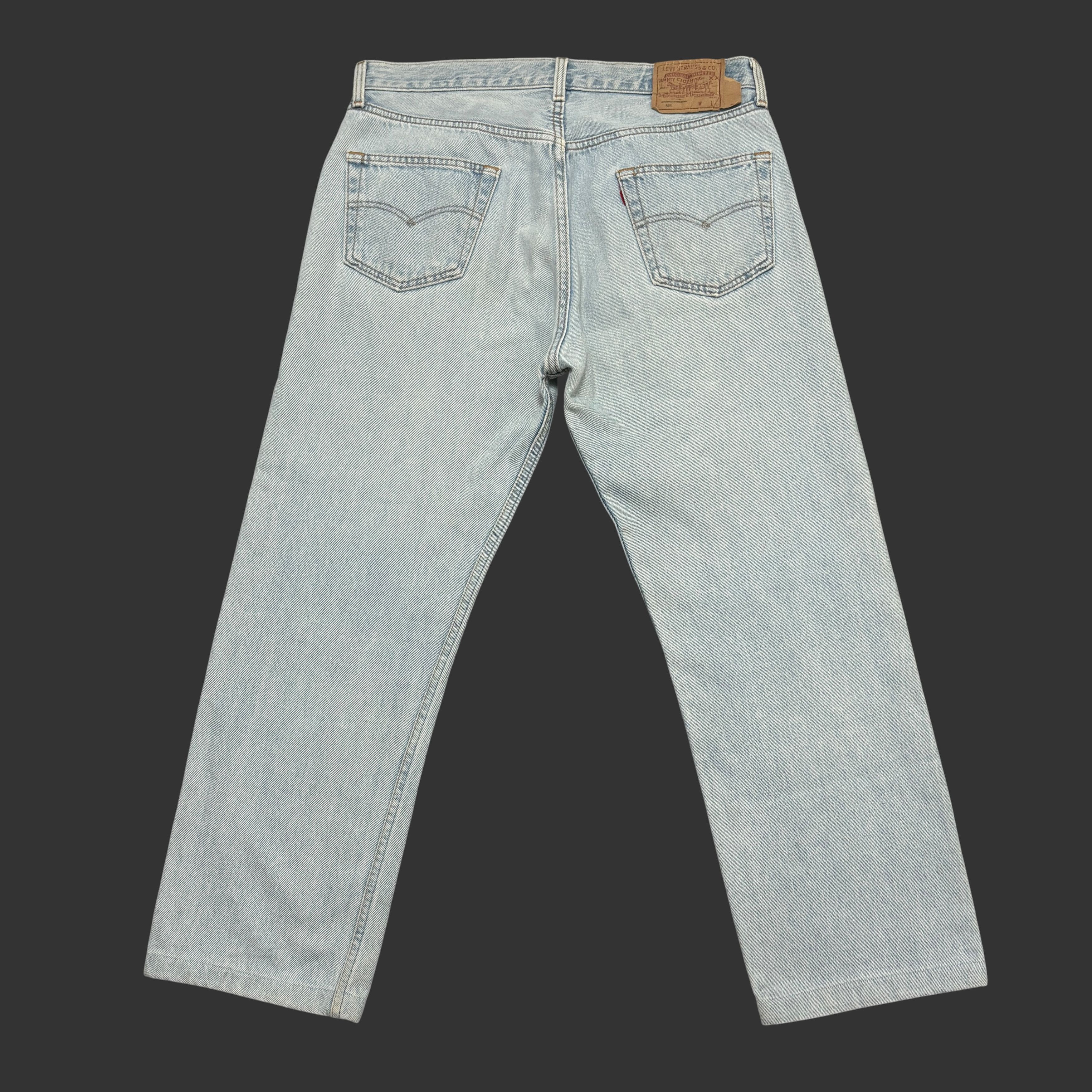 Levi's Vintage Levis 501 Jeans 90s Button Fly 36x34 Made In USA Size US 36 / EU 52 - 2 Thumbnail