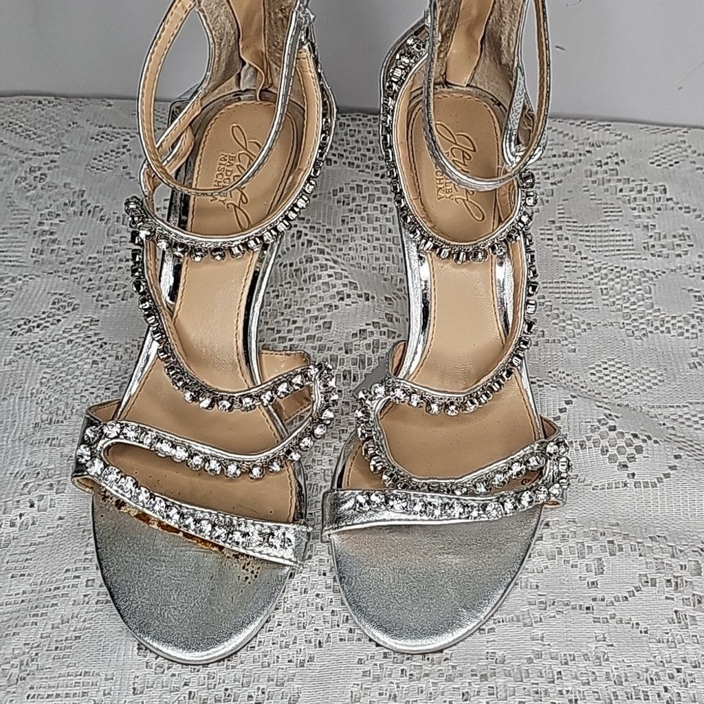 Badgley Mischka Badgley Mischka Quest Jewel leather rhinestones heels 7.5 Size US 7.5 / IT 37.5 - 5 Thumbnail