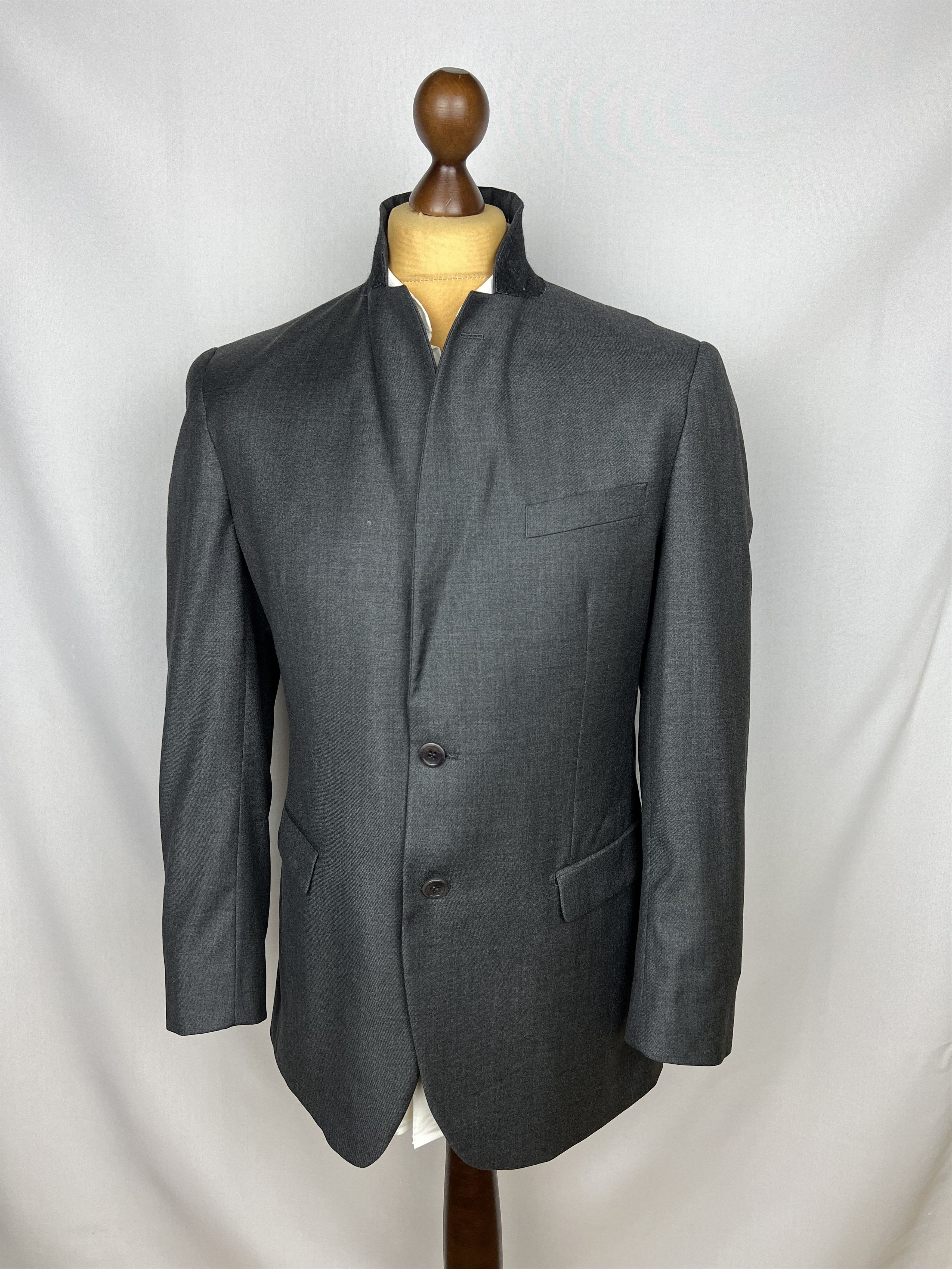 Vitale Barberis Canonico ALEXANDER SACHS 100% Wool Solid 2 Piece Suit Size 42R - 3 Thumbnail