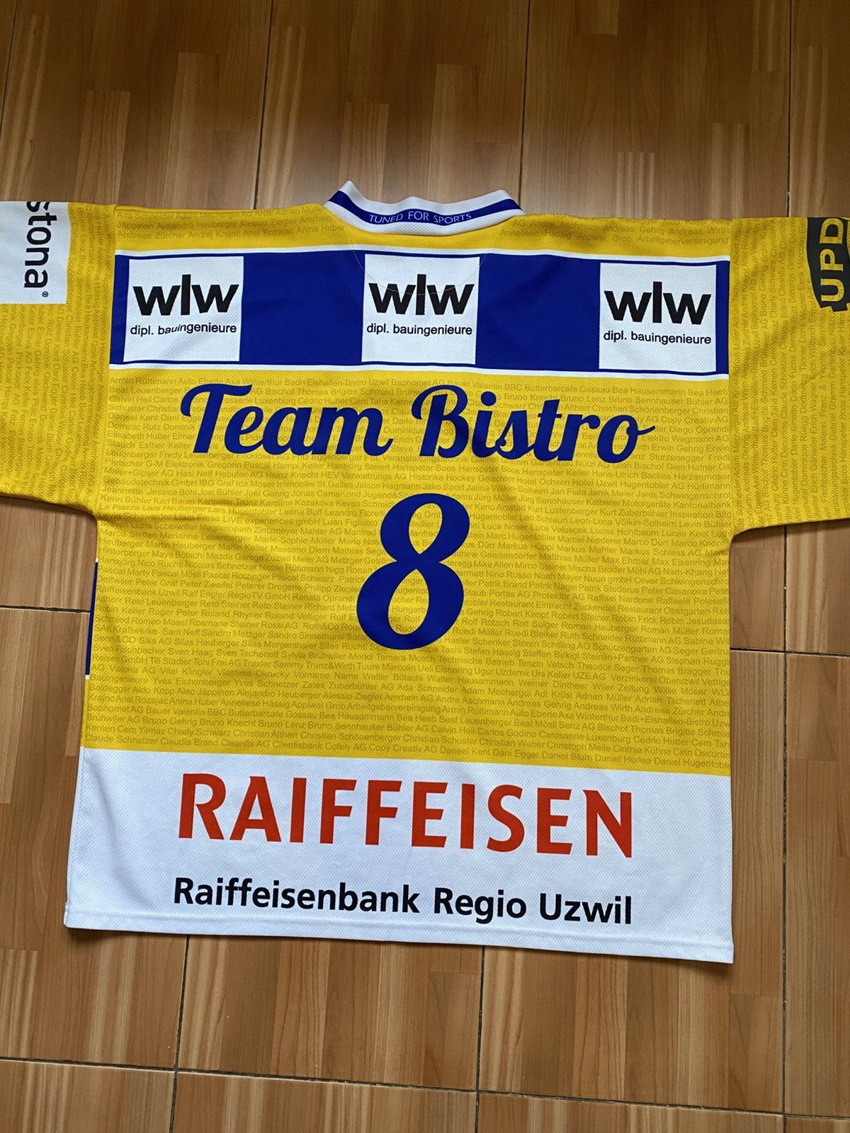 NHL EHC Uzwil Hawks Team Bistro #8 Switzerland Shirt Hockey Size US XL / EU 56 / 4 - 17 Thumbnail