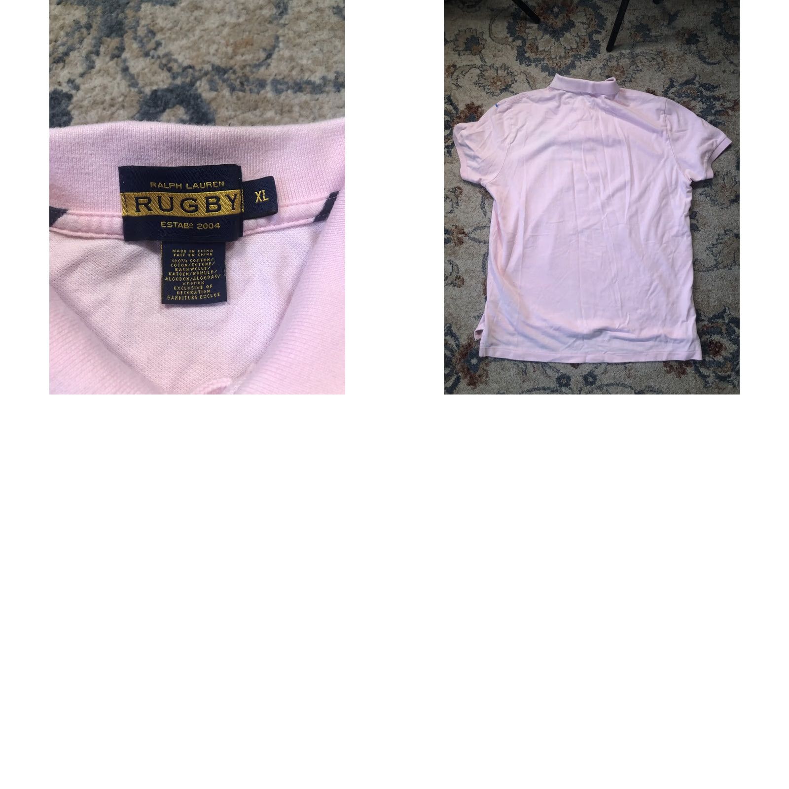 Ralph Lauren Ralph Lauren Rugby Polo Shirt Mens XL Pink Embroidered R Short Sleeve Classic Casual Size US XL / EU 56 / 4 - 8 Thumbnail