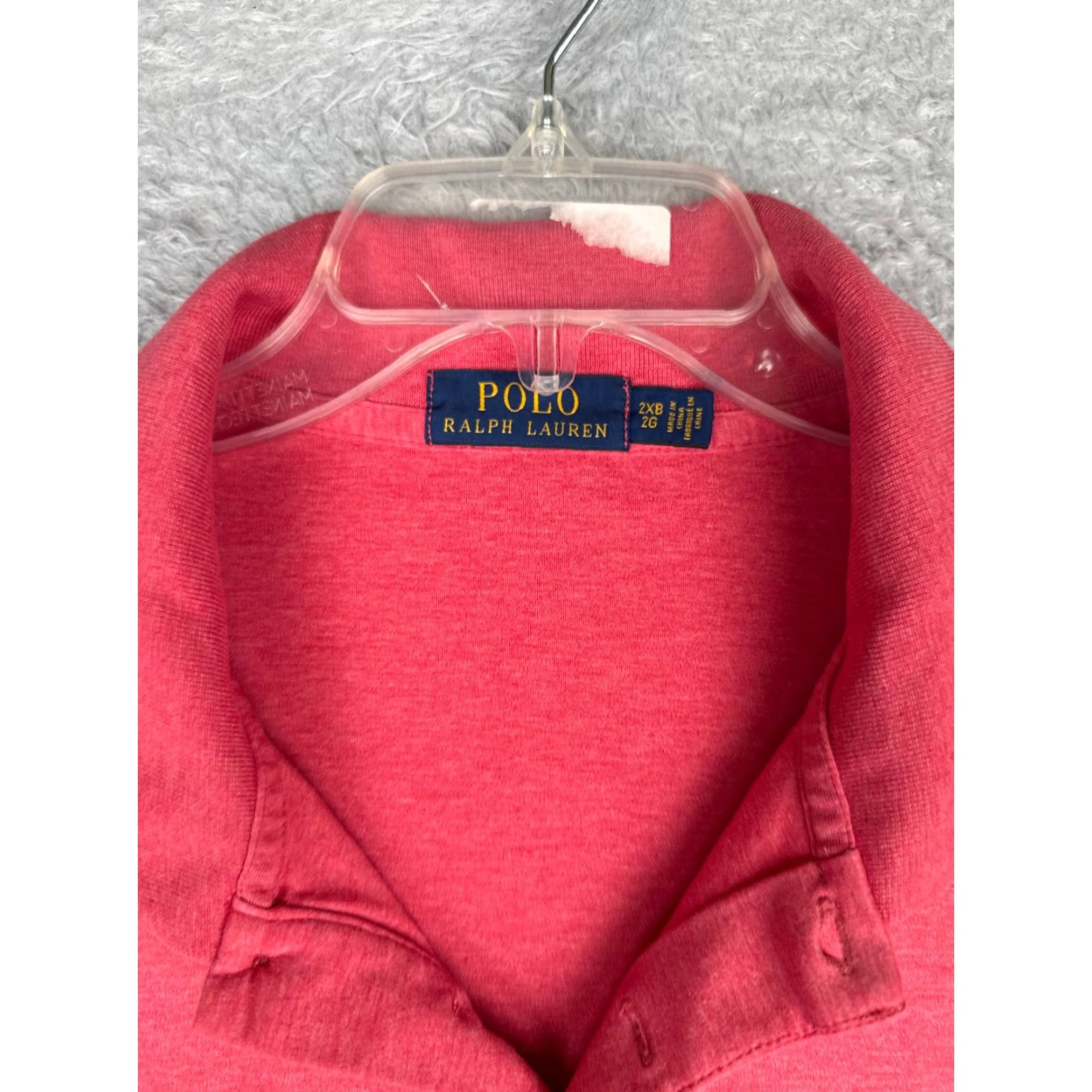 Polo Ralph Lauren Polo Ralph Lauren Shirt Adult 2XB Pink 100% Cotton Short Sleeve Regular Big & Tall Men’s Polo Shirt Modern American Sports Shirt Size US XXL / EU 58 / 5 - 7 Thumbnail