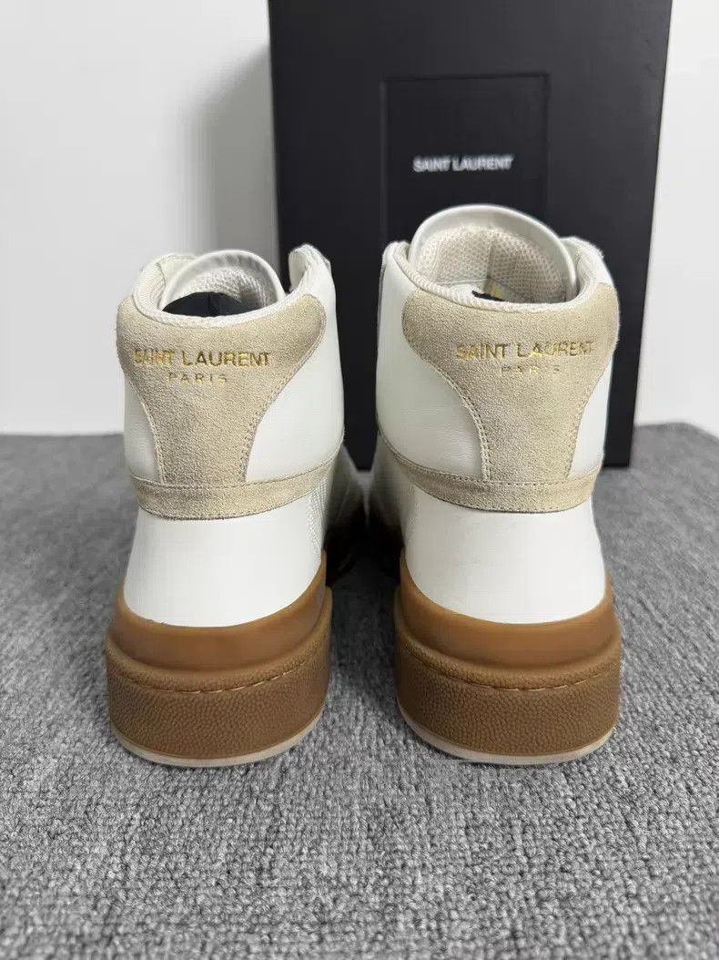 Saint Laurent Paris Saint Laurent Paris Rubber Sole White High Top Casual Shoe Size US 7.5 / EU 40-41 - 5 Thumbnail