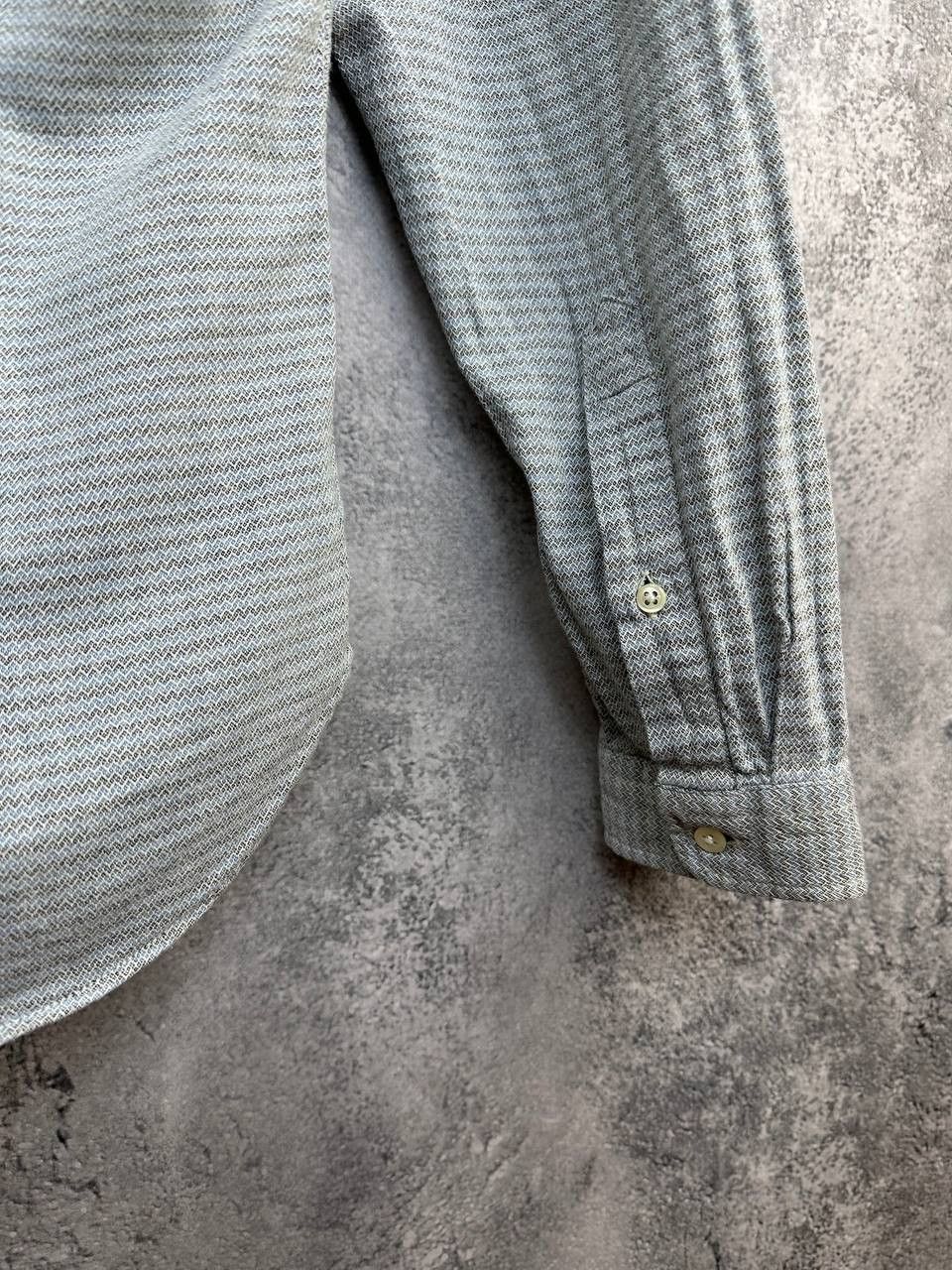 Oliver Spencer Oliver Spencer Zigzag Textured Cotton Shirt Button Up LS Size US L / EU 52-54 / 3 - 9 Thumbnail