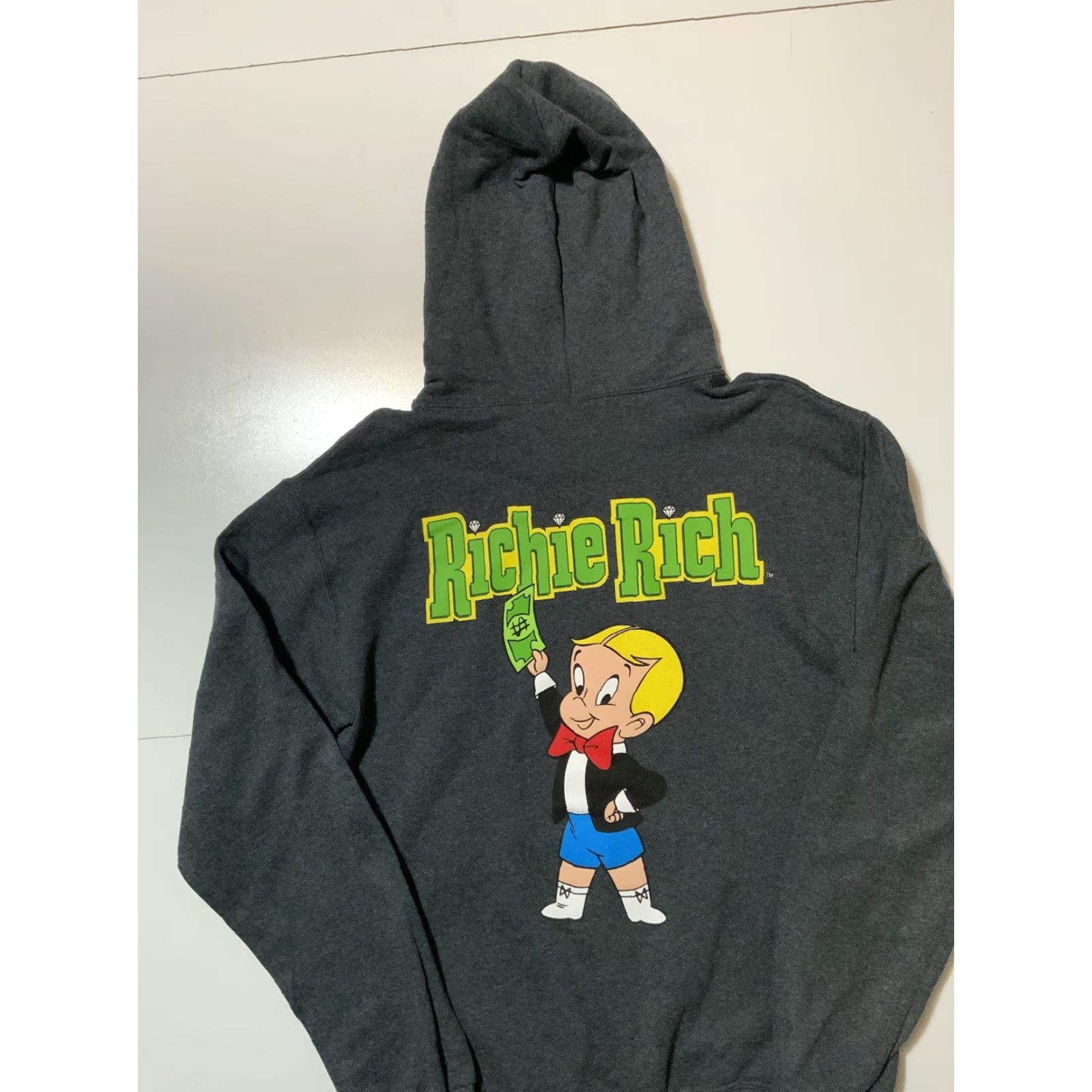 Vintage VINTAGE Richie Rich Animated TV Series Graphic Gray Fleece Pullover Money Hoodie XS Men Pullover Size XS Size US XS / EU 42 / 0 - 5 Thumbnail