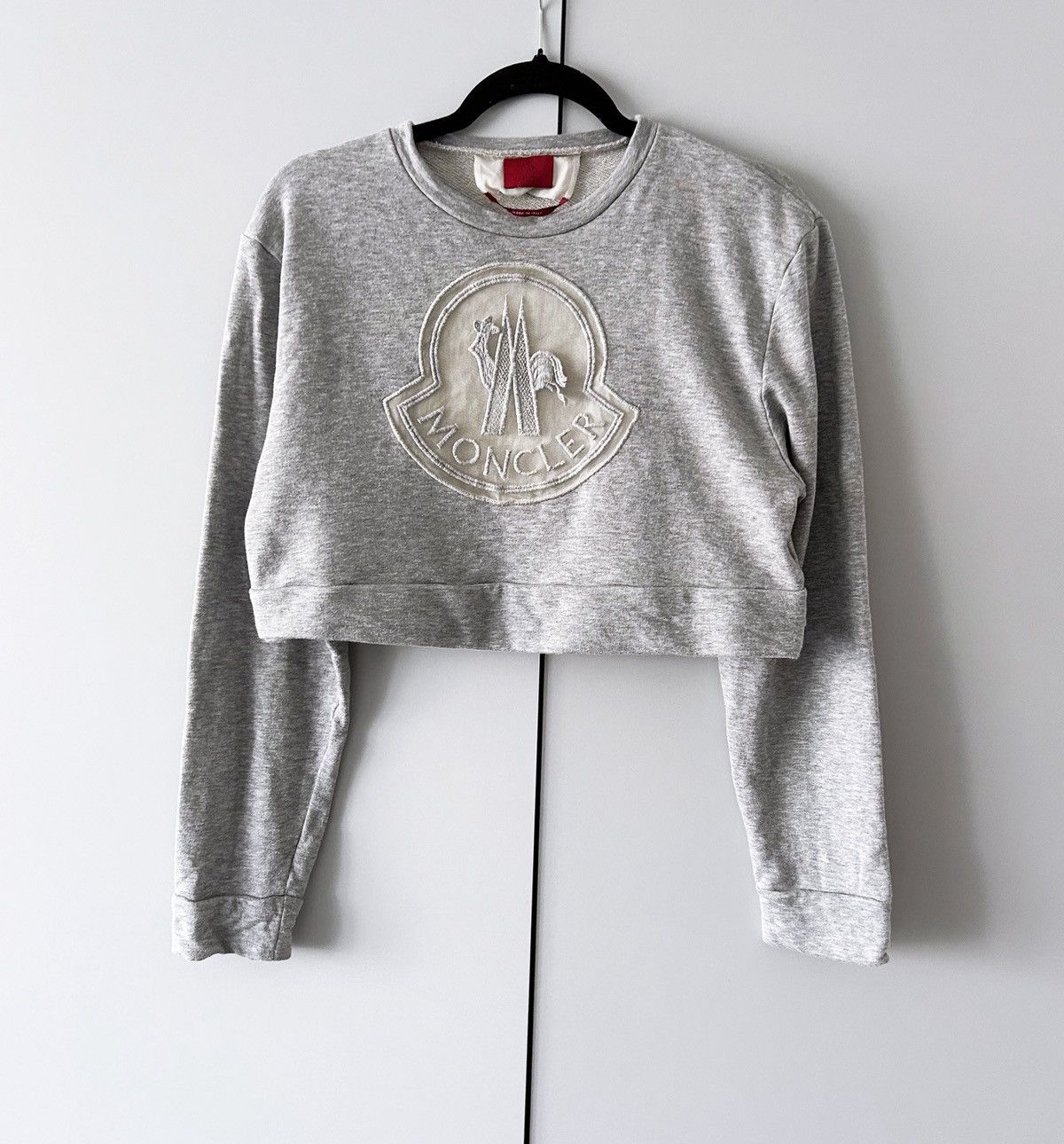 Moncler Moncler cropped logo sweatshirt Size S / US 4 / IT 40 - 1 Thumbnail
