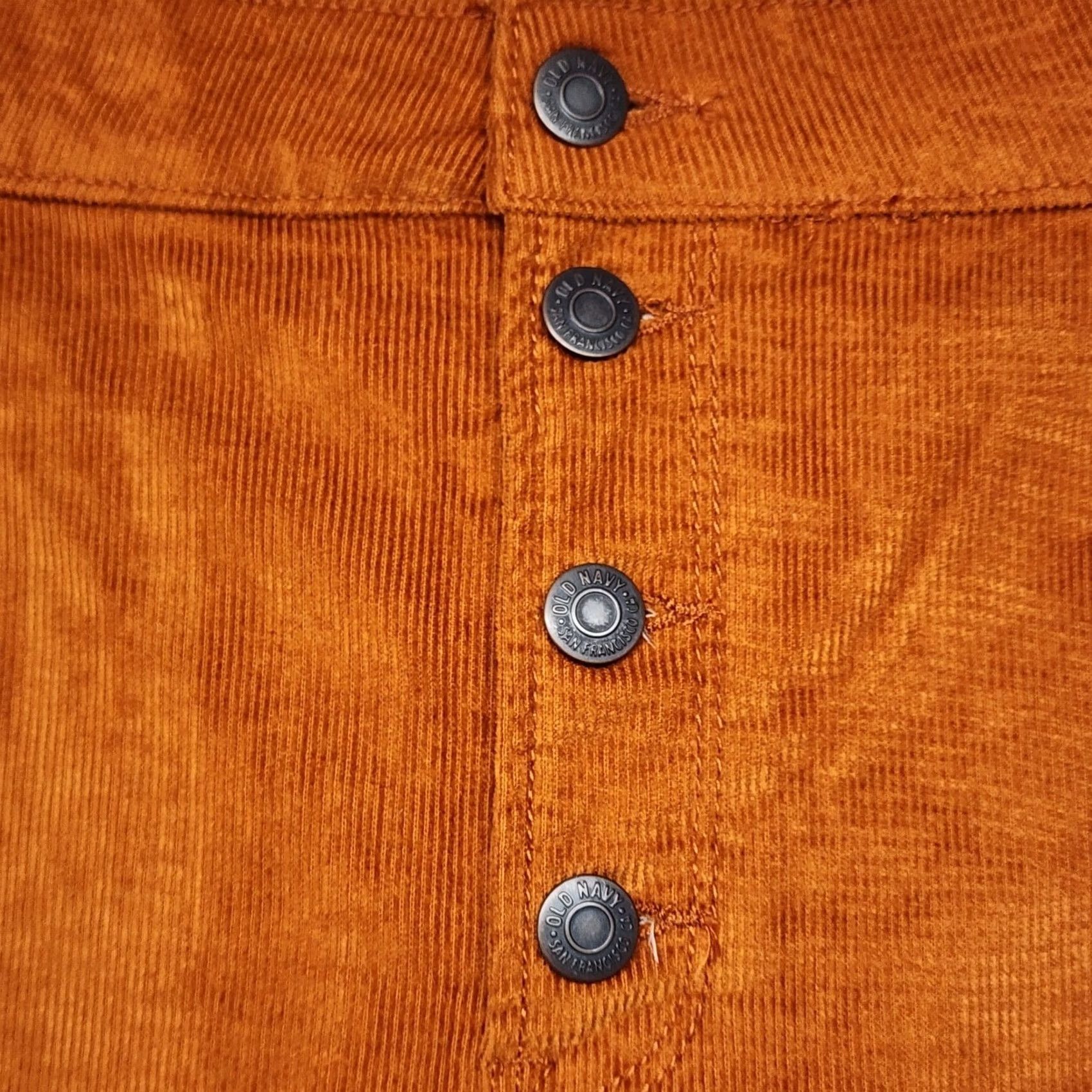 Old Navy OLD NAVY Corduroy Pants Women 18 Rust Orange Rockstar Super Skinny High Rise Plus Size 28 in Inseam Womens Summer Fall Winter Jeans Size 40" / US 18 - 6 Thumbnail