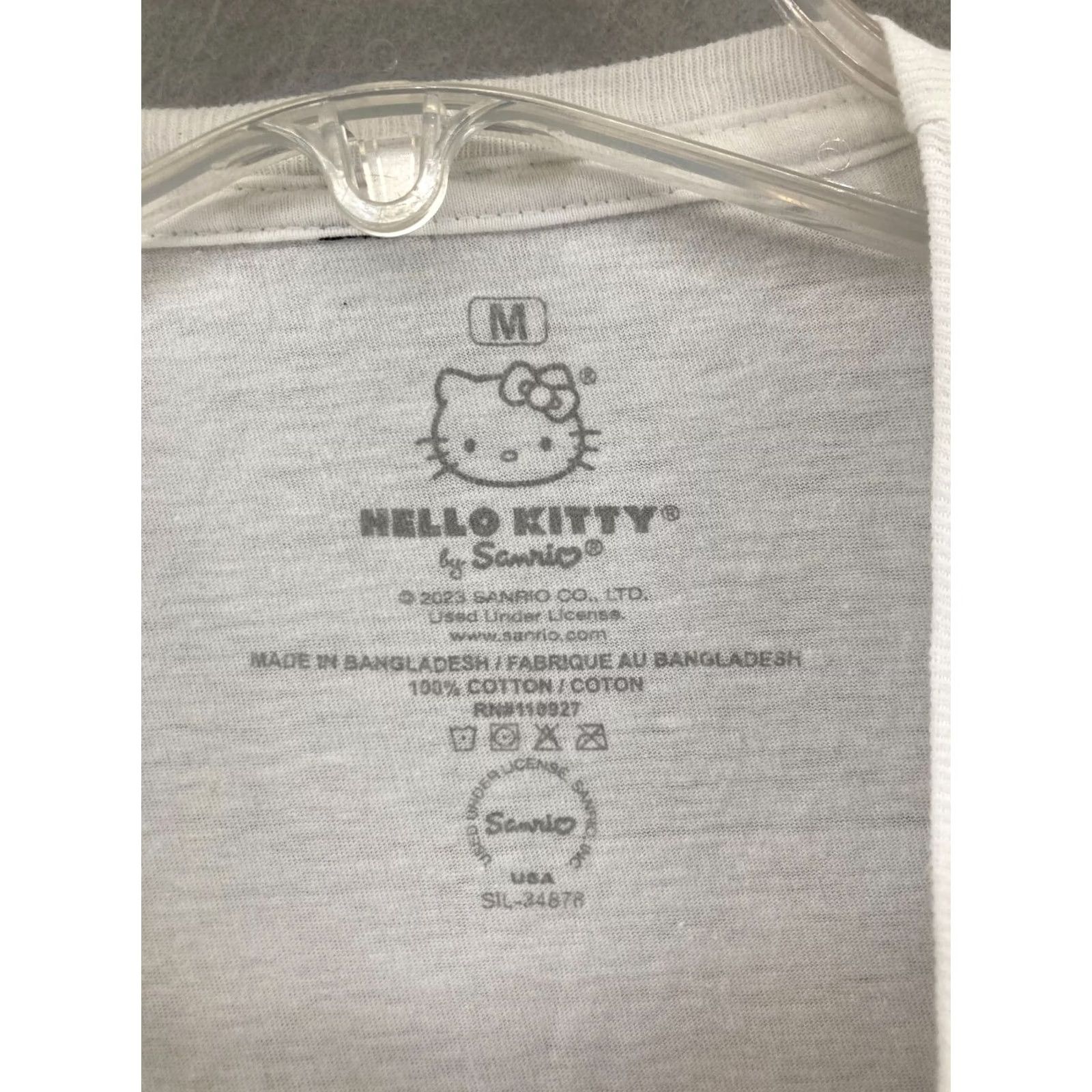 Vintage Hello Kitty Sanrio Womens TShirt M White Crew Neck Short Sleeve Cotton Jersey Size M / US 6-8 / IT 42-44 - 5 Thumbnail