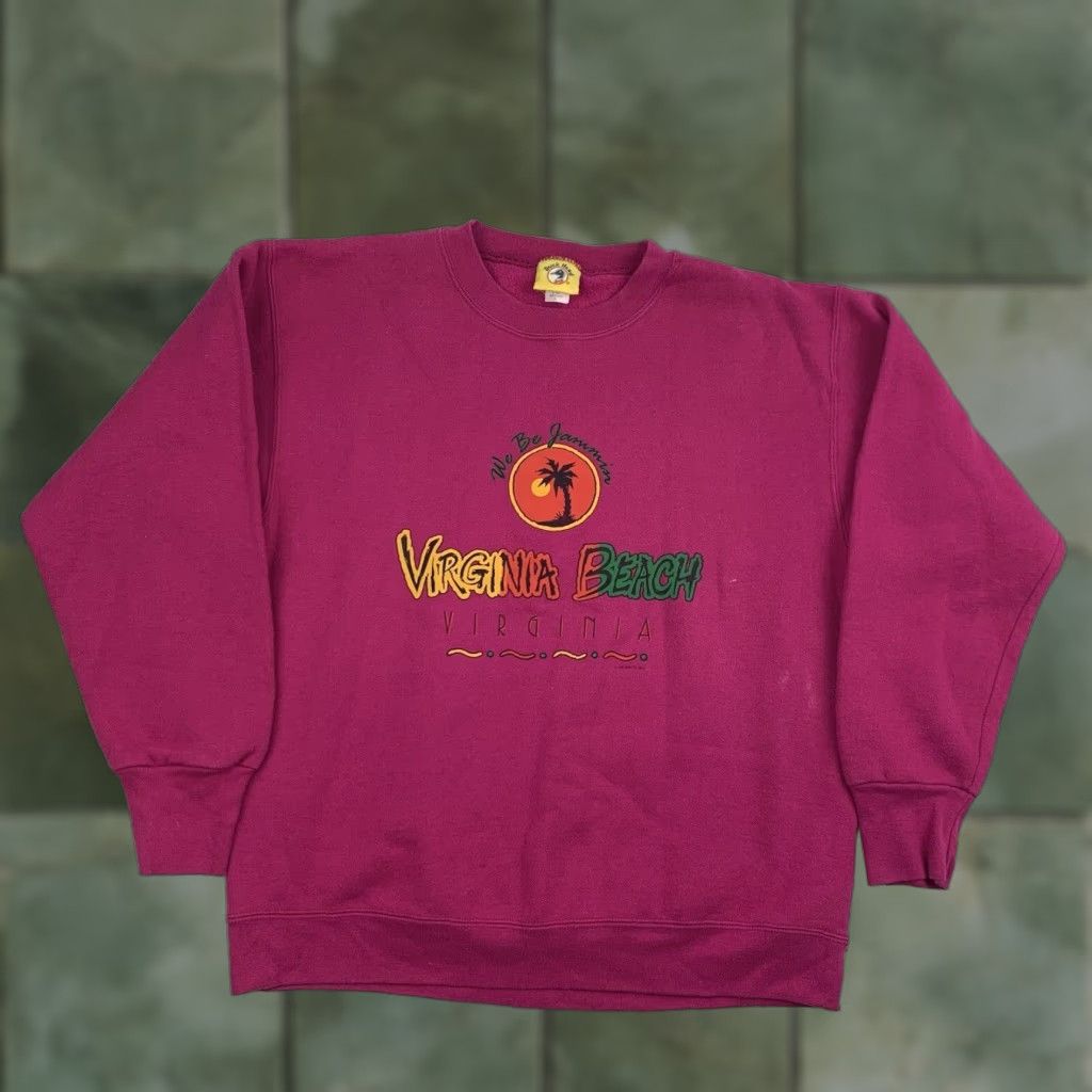 Vintage VINTAGE Duck Head Sweatshirt Shirt Adult Large Pink 90s 1990s We Be Jammin Mens Pullover Crew Neck Long Sleeve Size US L / EU 52-54 / 3 - 1 Thumbnail