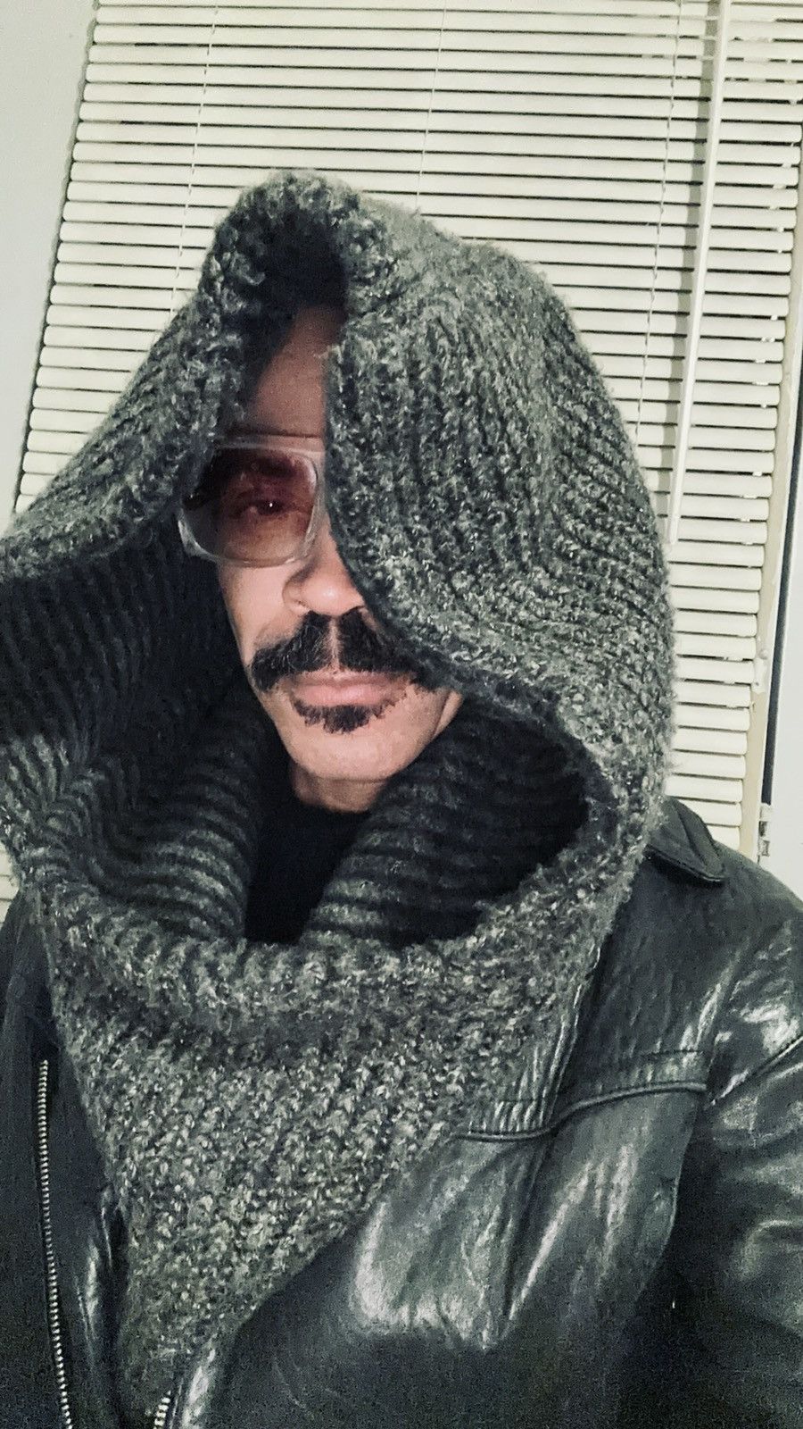 Zara Zara Man Dark Gray Knit Hood Scarf Size ONE SIZE - 2 Thumbnail
