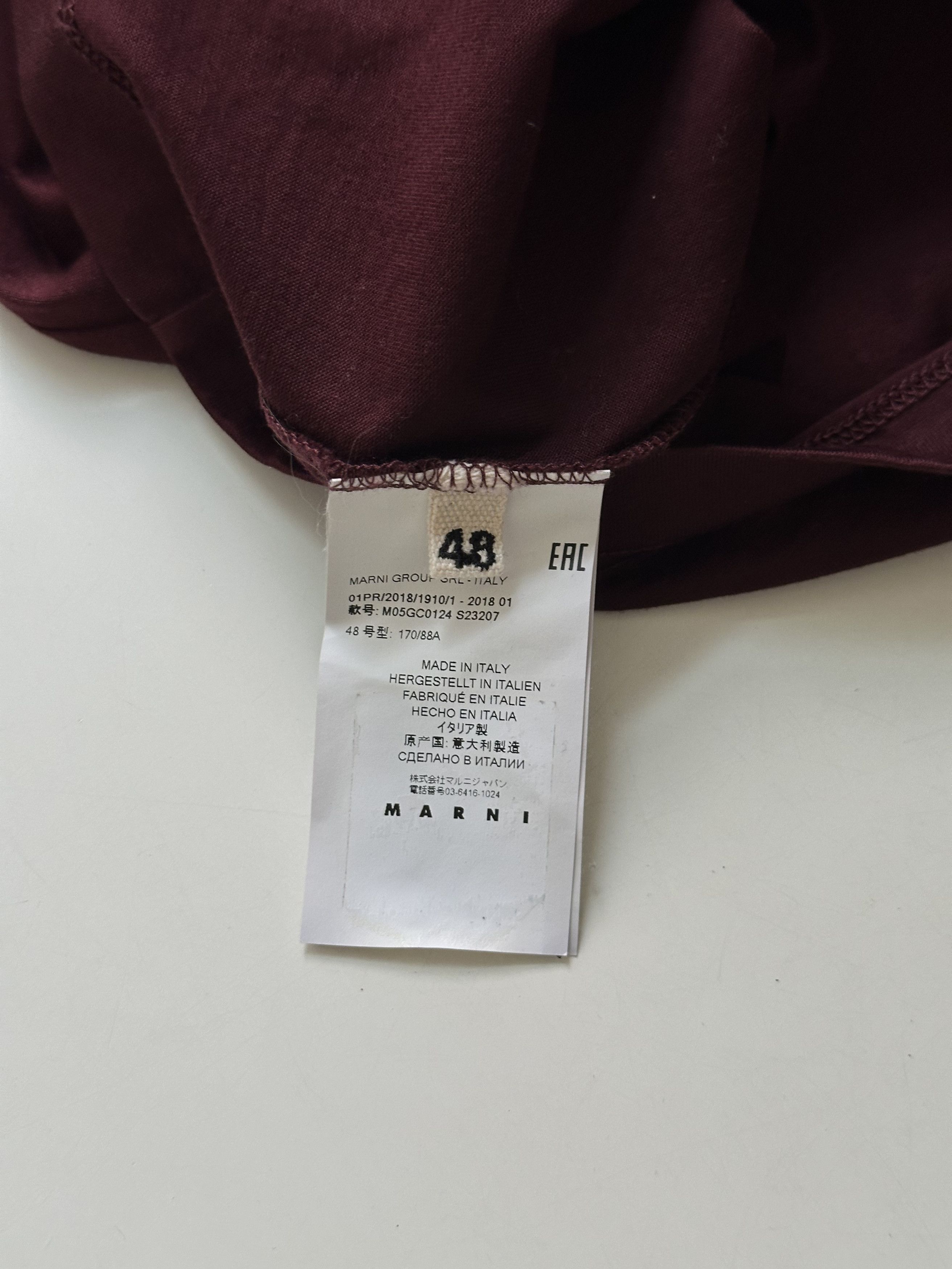Marni Marni Burgundi Long Sleeve Made In Italy Size US M / EU 48-50 / 2 - 6 Thumbnail