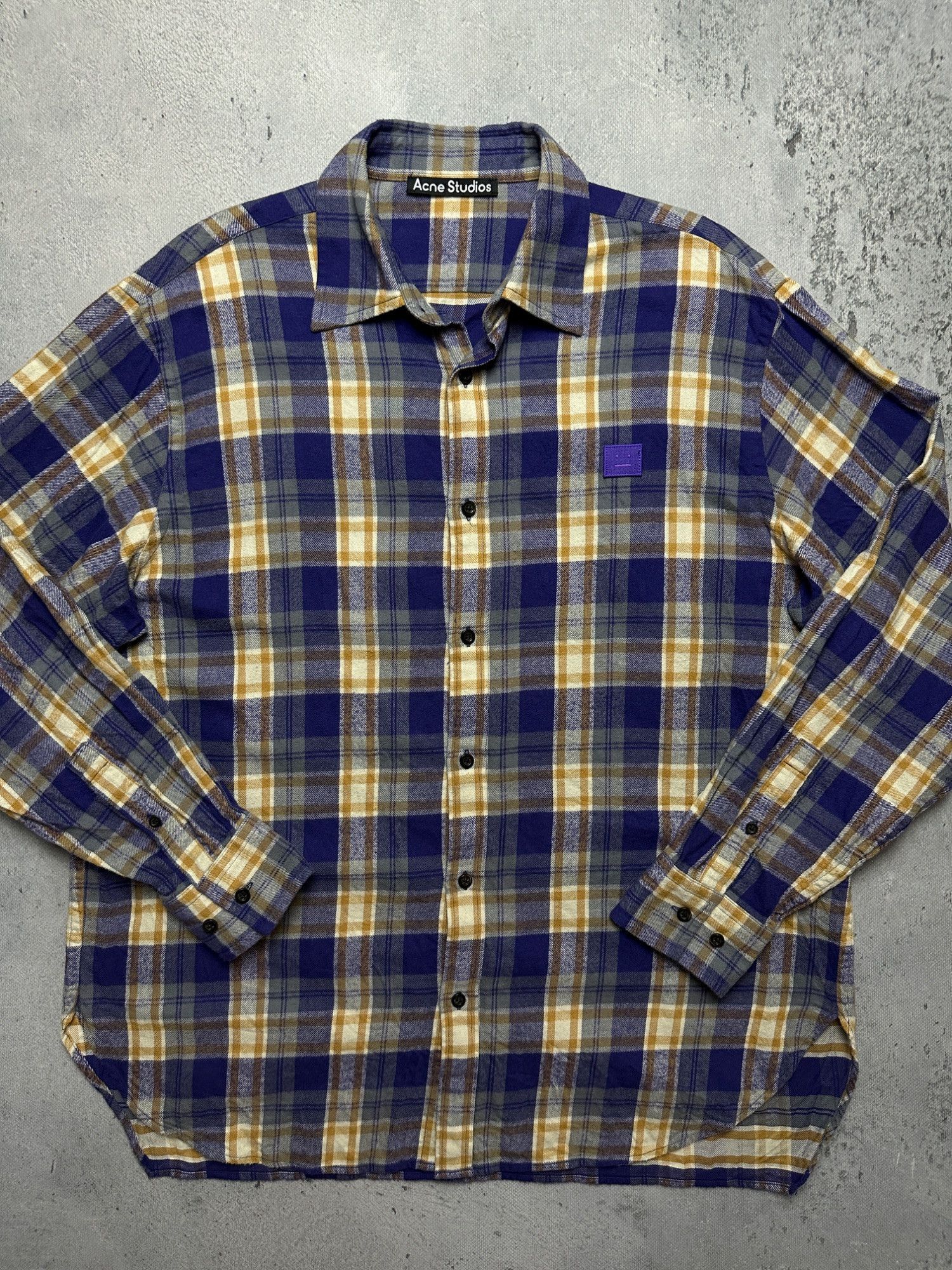 Acne Studios Acne Studios Checked Plaid Button-Up Embroidered Face Logo Size US S / EU 44-46 / 1 - 11 Thumbnail