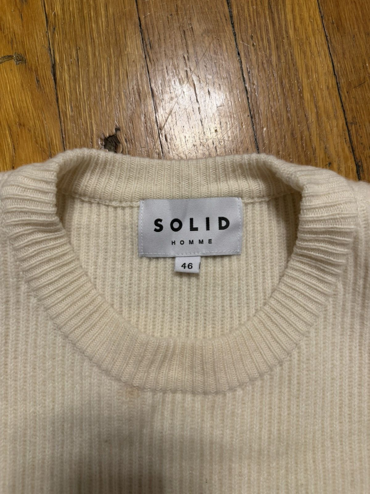 Solid Homme Solid Homme SS21 Cream Ribbed Knit Sweater Vest Size 46 Size US S / EU 44-46 / 1 - 4 Thumbnail