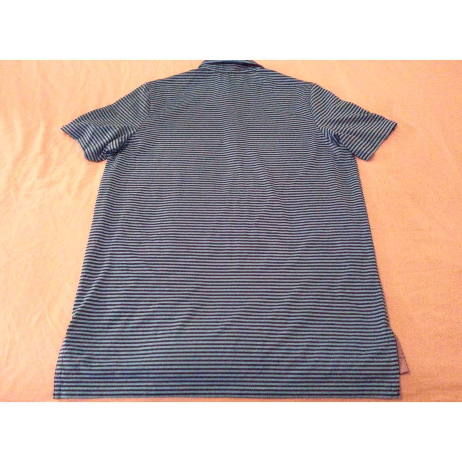 Polo Ralph Lauren VINTAGE Mens Polo Ralph Lauren RLX Polo Shirt L Large Blue Teal Stripes Mens, Polo, Shirt, RLX, Striped, Blue, Polo Ralph Lauren, Size L Size US L / EU 52-54 / 3 - 3 Thumbnail