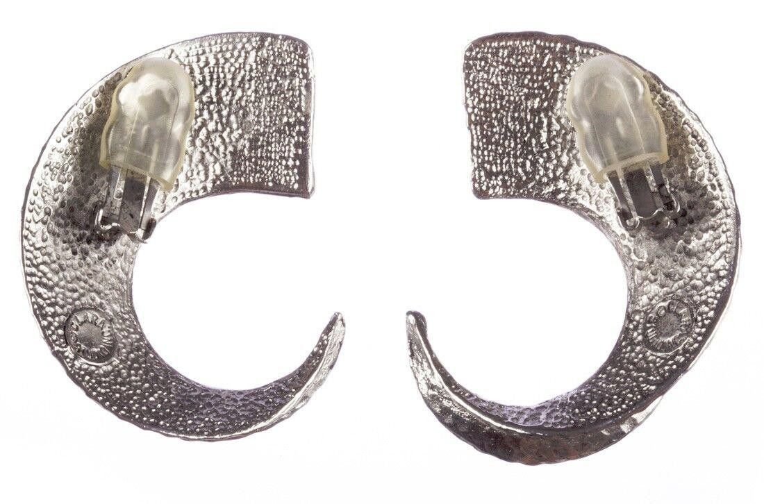 Designer Clara Studio Hammered Abstract Hoop Earrings Size ONE SIZE - 3 Thumbnail