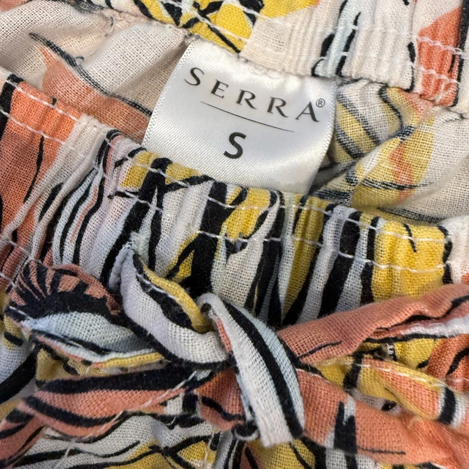 Marine Serre Serra tropical floral cotton linen cropped pants SZ SM Size 28" / US 6 / IT 42 - 9 Thumbnail