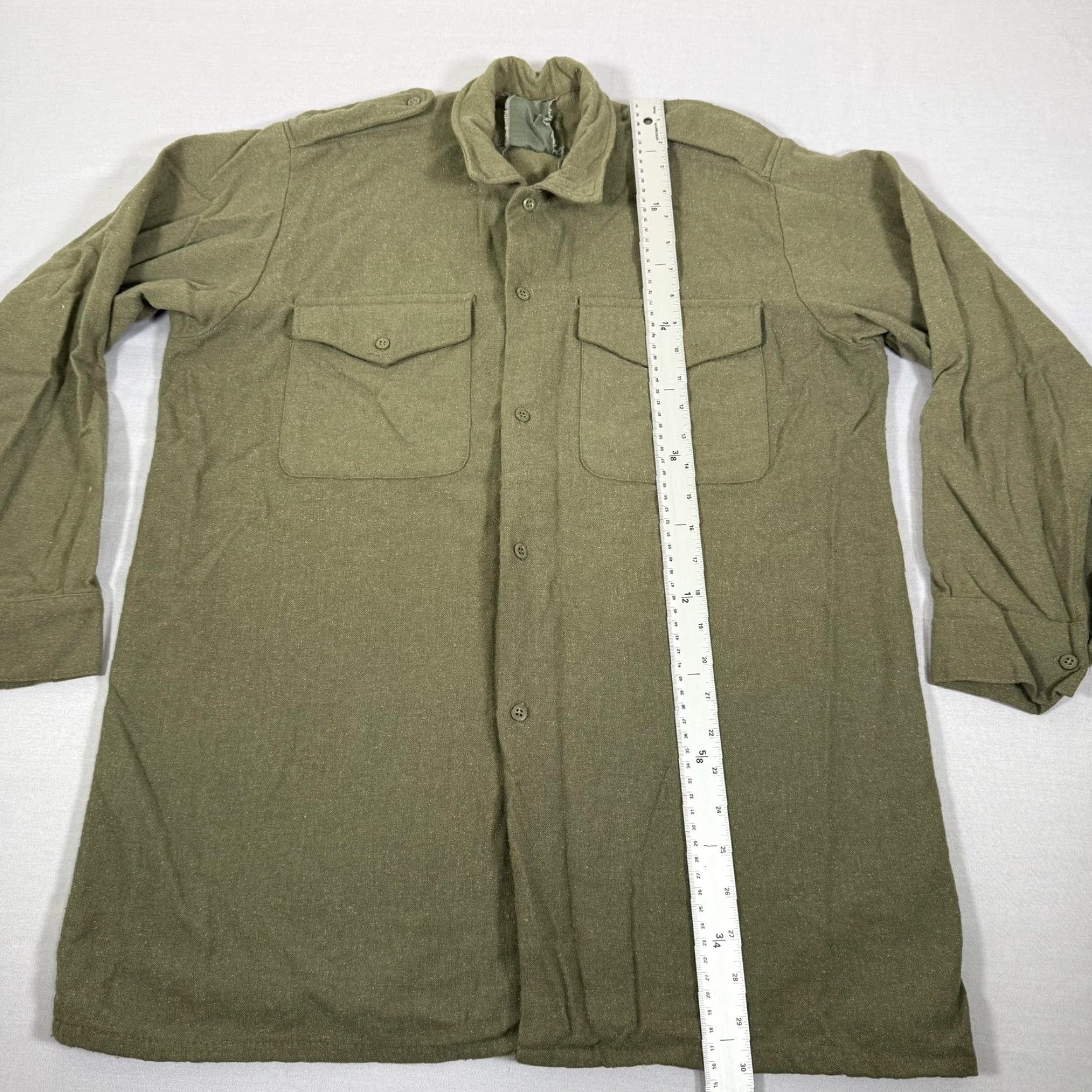 Vintage VINTAGE Military Shirt Mens XL Green Wool British Army Combat Field Coat Size US XL / EU 56 / 4 - 6 Thumbnail