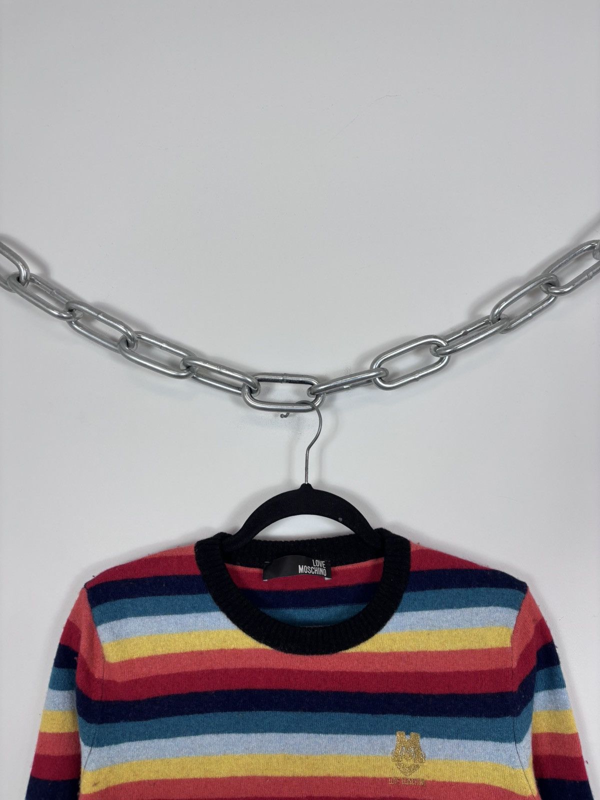 Love Moschino Love Moschino Women’s Rainbow Striped Wool Cashmere Sweater Size S / US 4 / IT 40 - 3 Thumbnail