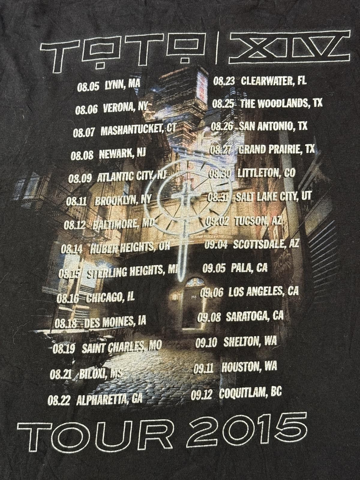 Designer Toto Band T-shirt Totot XIV Tour 2015 Tee 2 Sided - XL Size US XL / EU 56 / 4 - 5 Thumbnail
