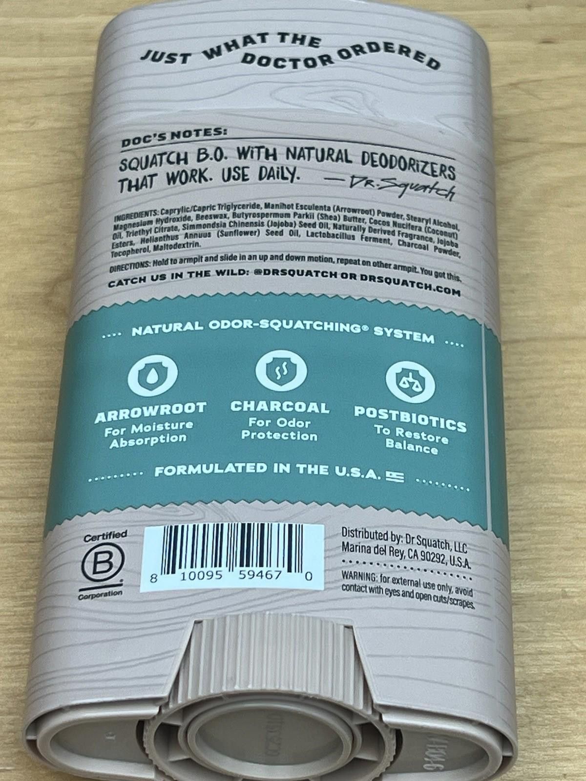 Other DR. SQUATCH Men's Natural Deodorant - Rainforest Rapids Size ONE SIZE - 9 Thumbnail
