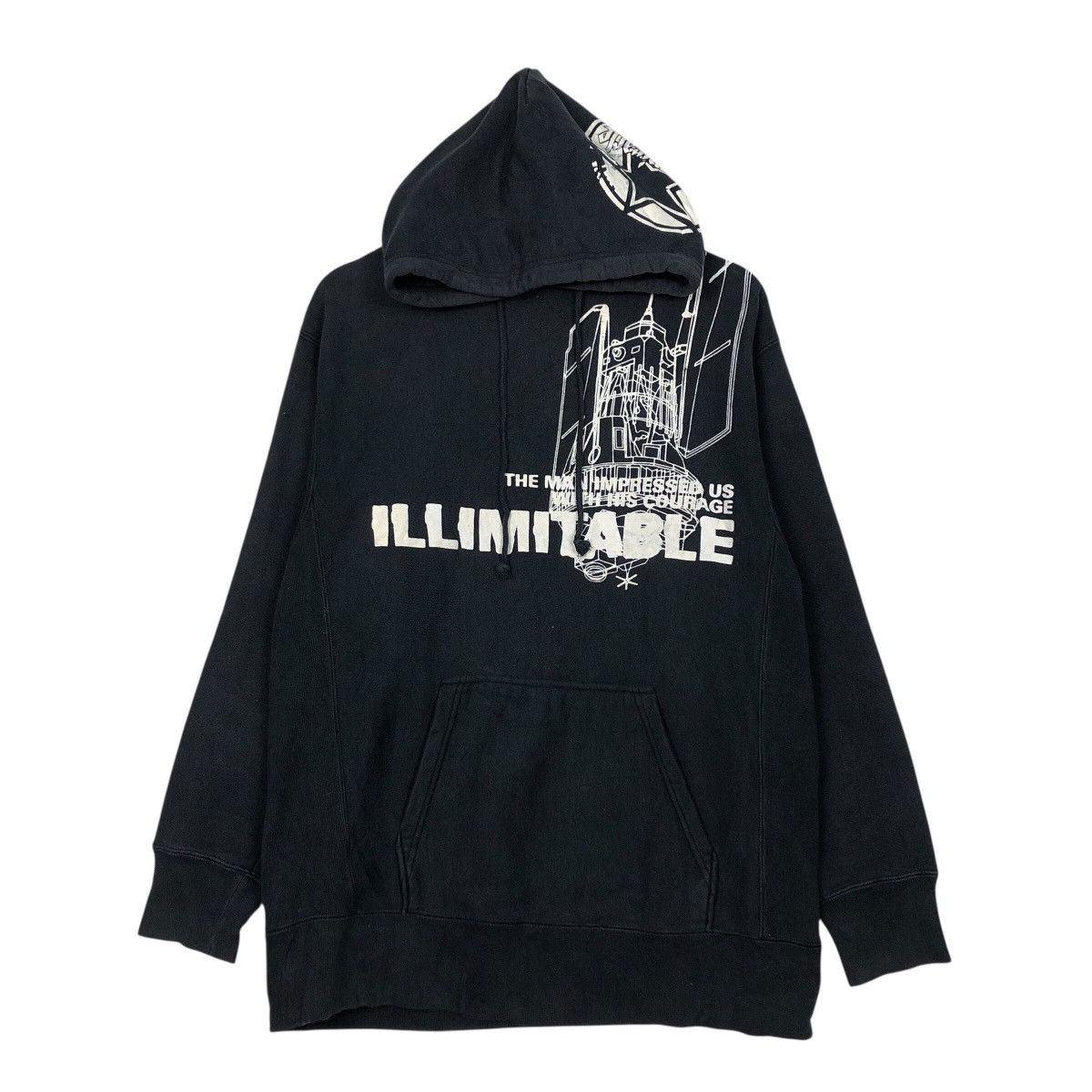 Hysteric Glamour 📌Vintage Hoodie Pull Illimitable Big Logo Punk Overprint Size US L / EU 52-54 / 3 - 2 Thumbnail