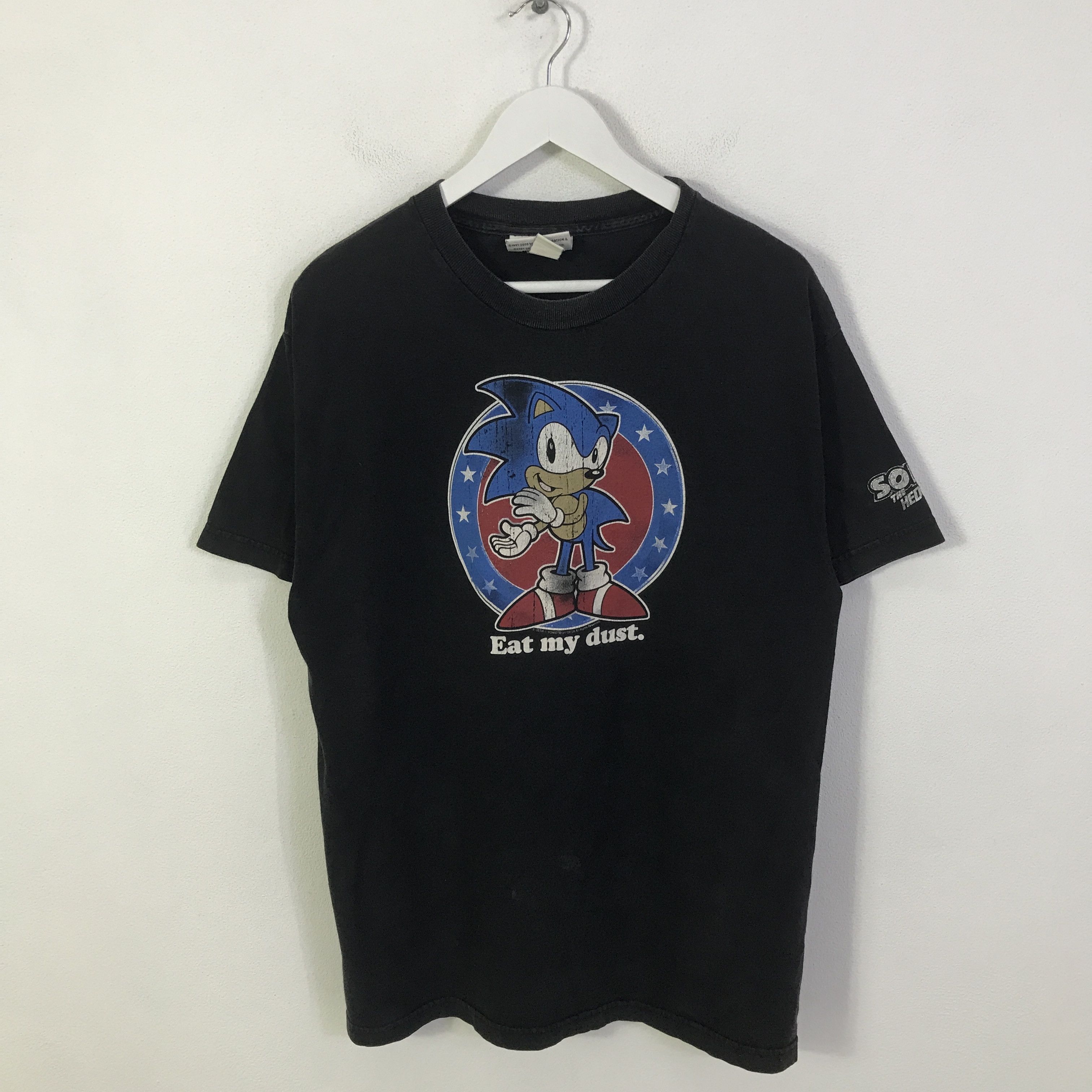 Cartoon Network Vintage Sonic The Hedgehog Cartoon Faded t-shirt K93B32 Size US L / EU 52-54 / 3 - 1 Thumbnail