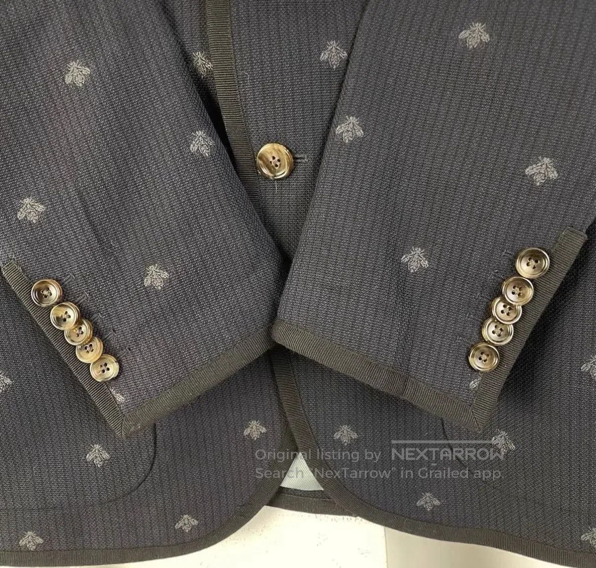 Gucci Blue Patterned Blazer - Size S. Size US S / EU 44-46 / 1 - 5 Thumbnail