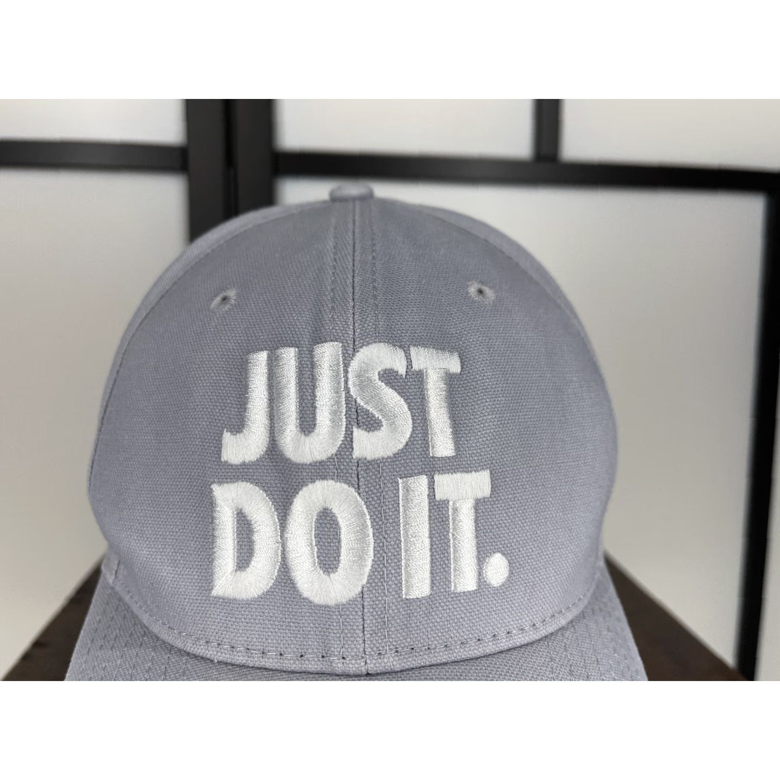 Nike Nike Hat Cap Snap Back Adult One Size Gray Just Do it Cotton Poly Classic99 Size ONE SIZE - 2 Thumbnail