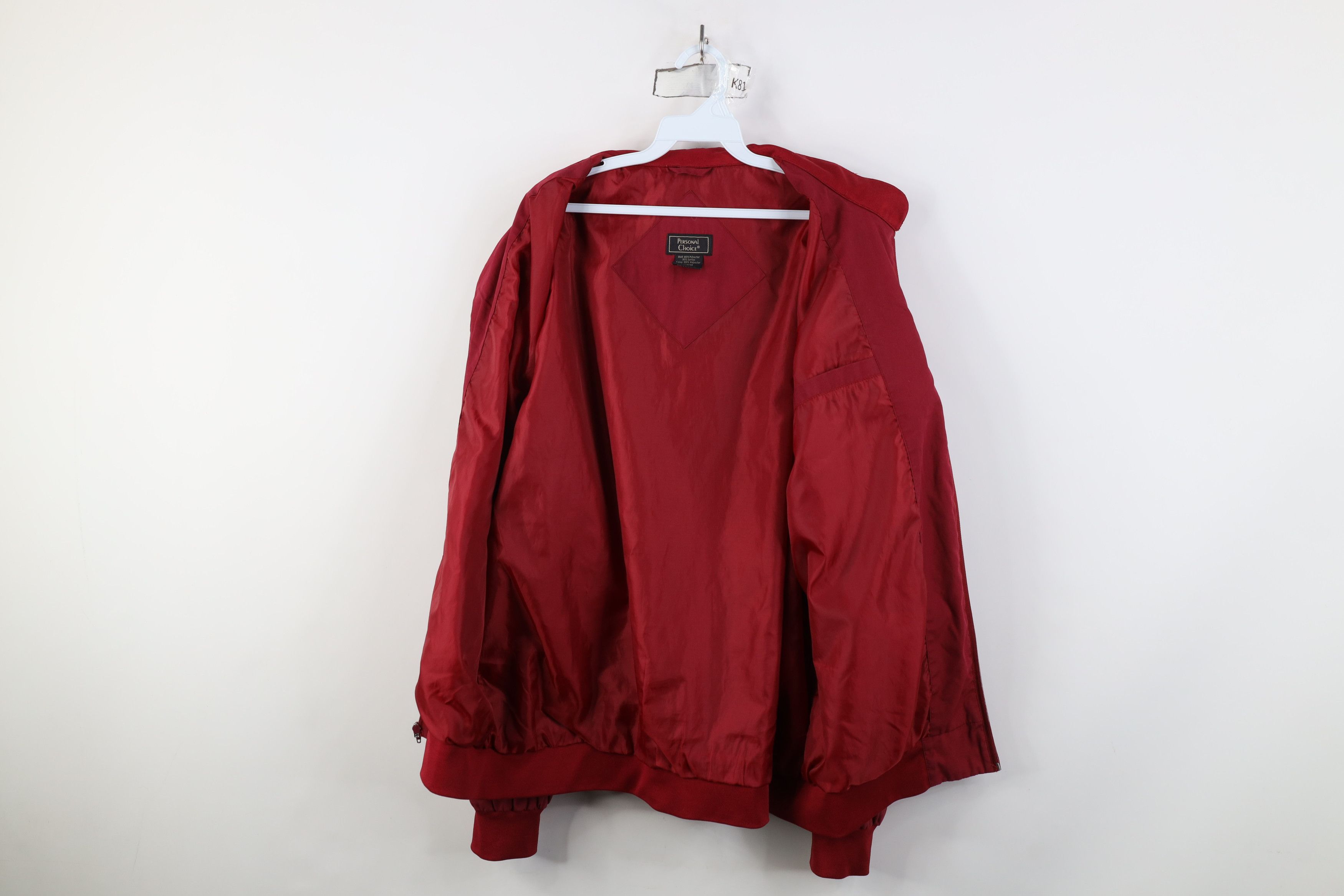 Vintage Vintage 90s Streetwear Full Zip Cafe Racer Bomber Jacket Red Size US L / EU 52-54 / 3 - 11 Thumbnail