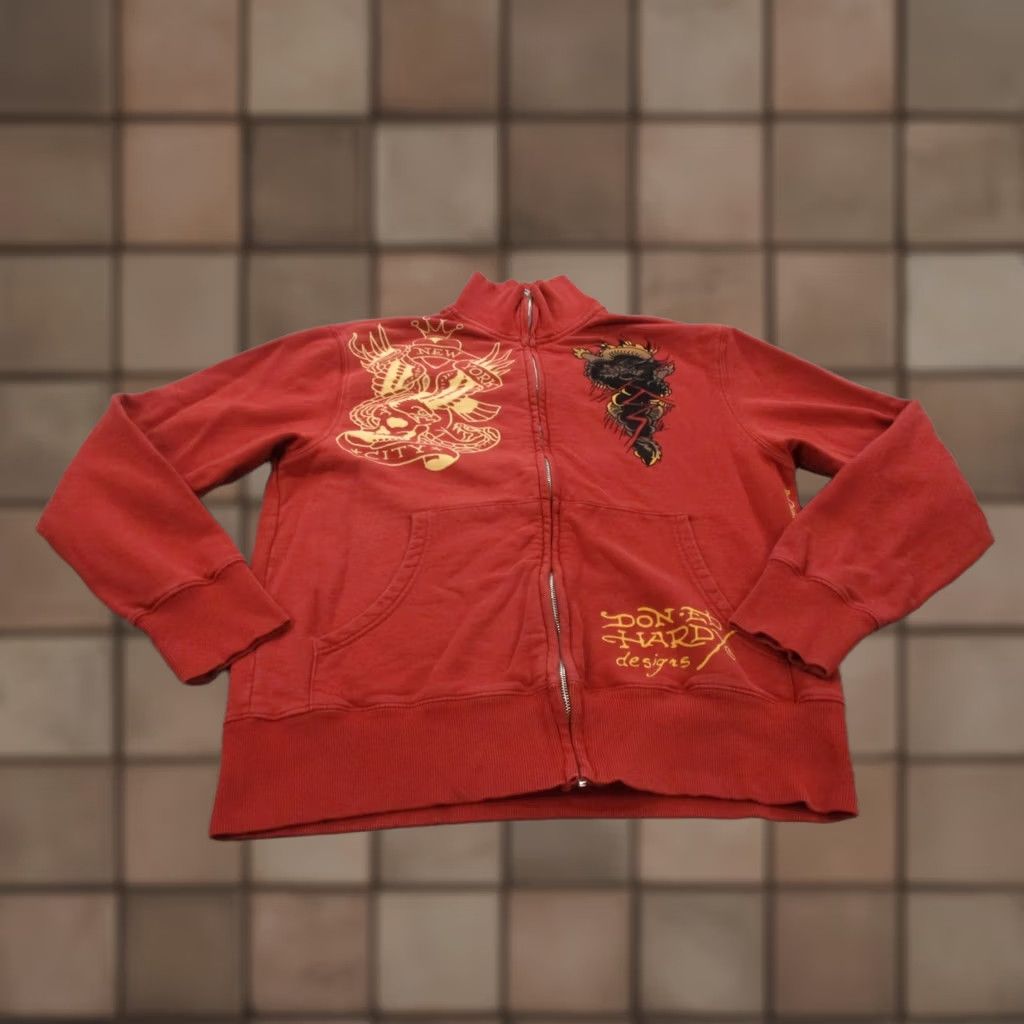 Ed Hardy Ed Hardy Jacket Womens XL Red Grunge Y2K Skater Outdoor Preppy Casual Skull Size XL / US 12-14 / IT 48-50 - 1 Thumbnail