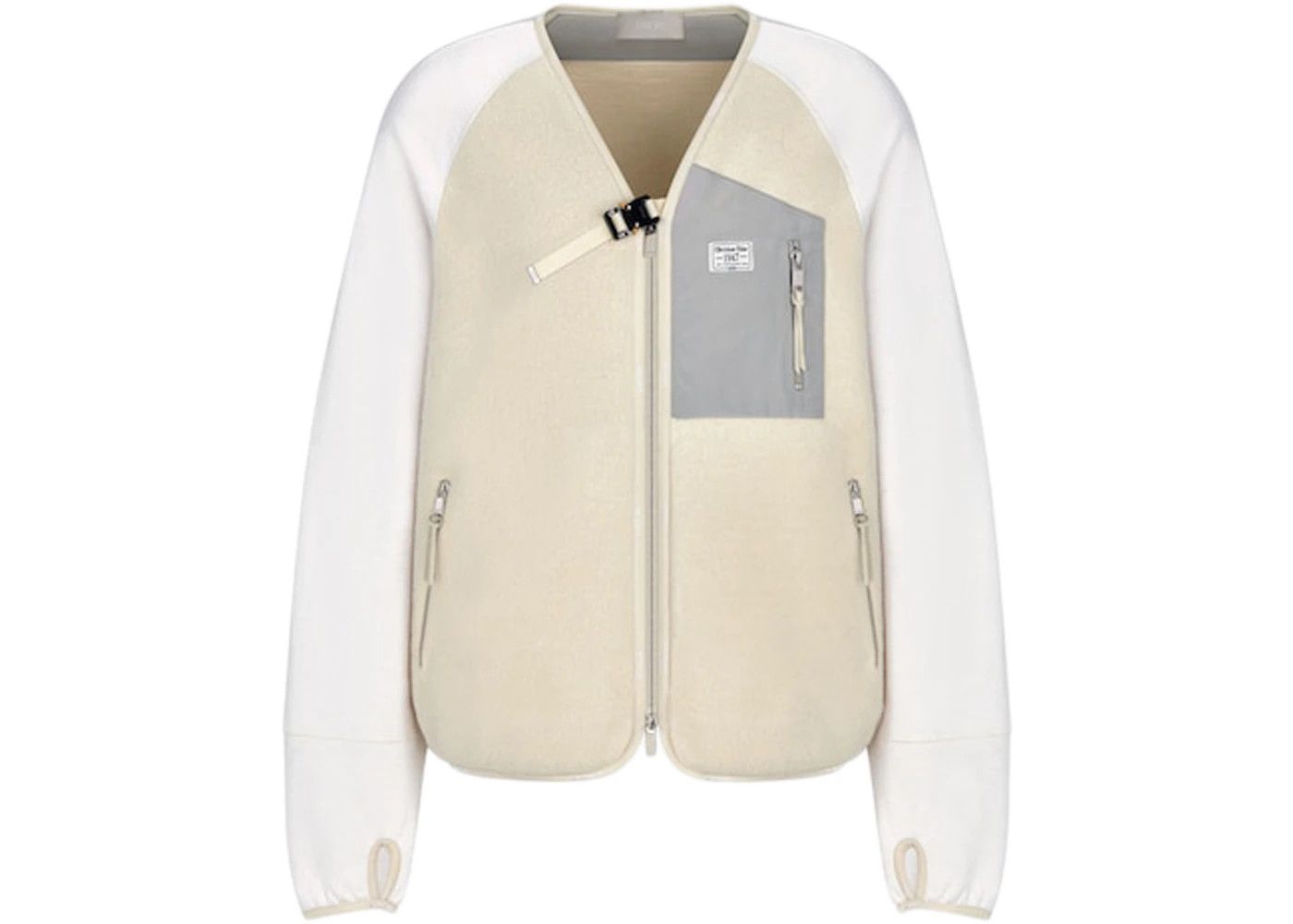 image of Dior O1W1Db10324 Cd 1947 Zipped Jacket In White/ecru, Men's (Size XL)